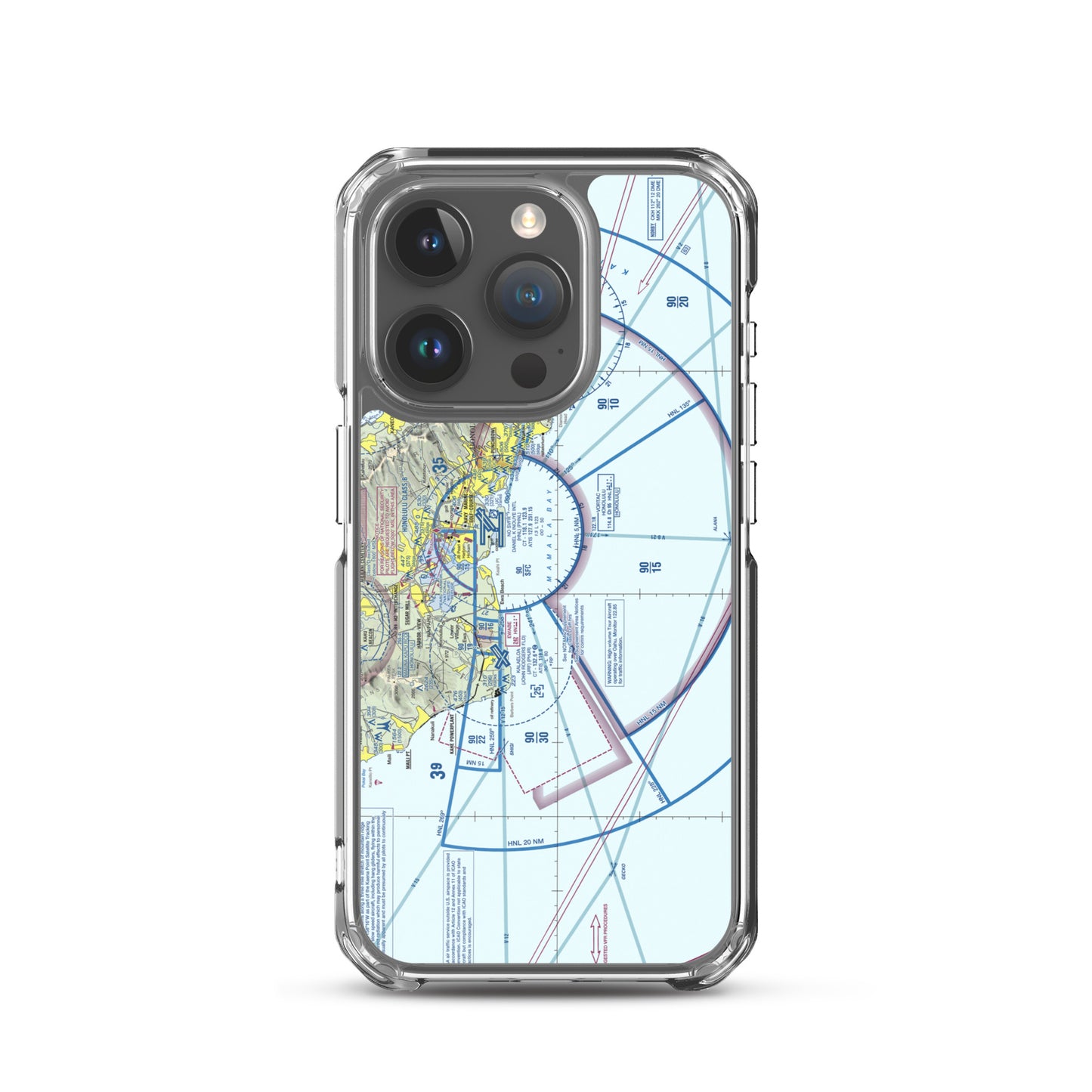 Honolulu Sectional Chart clear case for iPhone