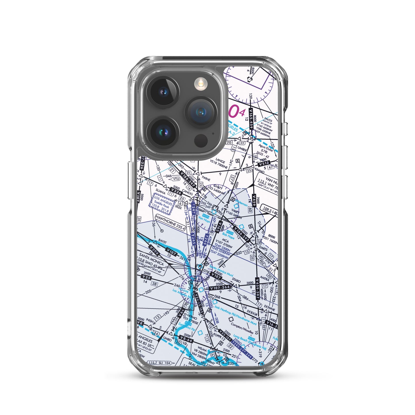 Enroute Low Altitude Chart clear case for iPhone (ELUS3/white)