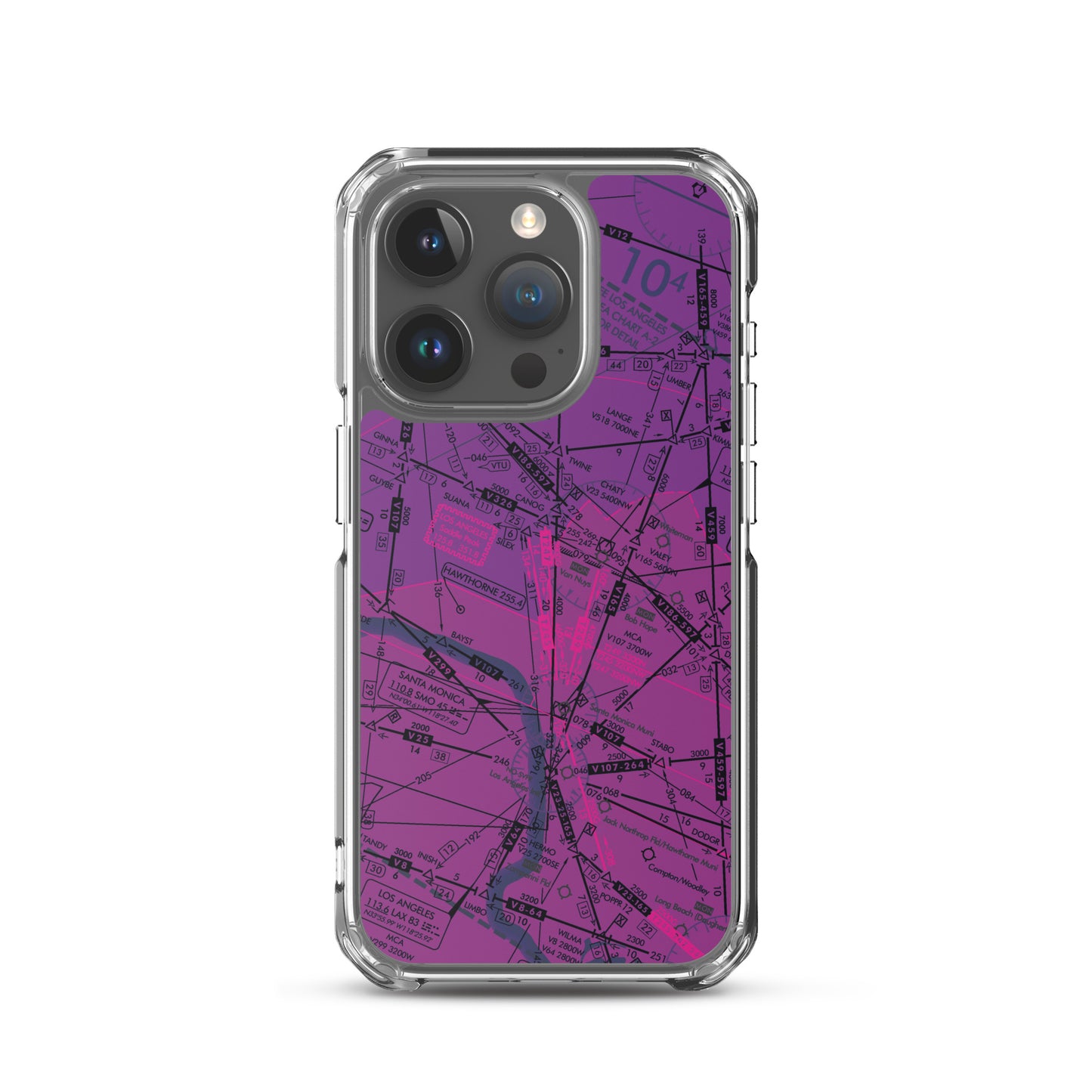 Enroute Low Altitude Chart clear case for iPhone (ELUS3/purple)