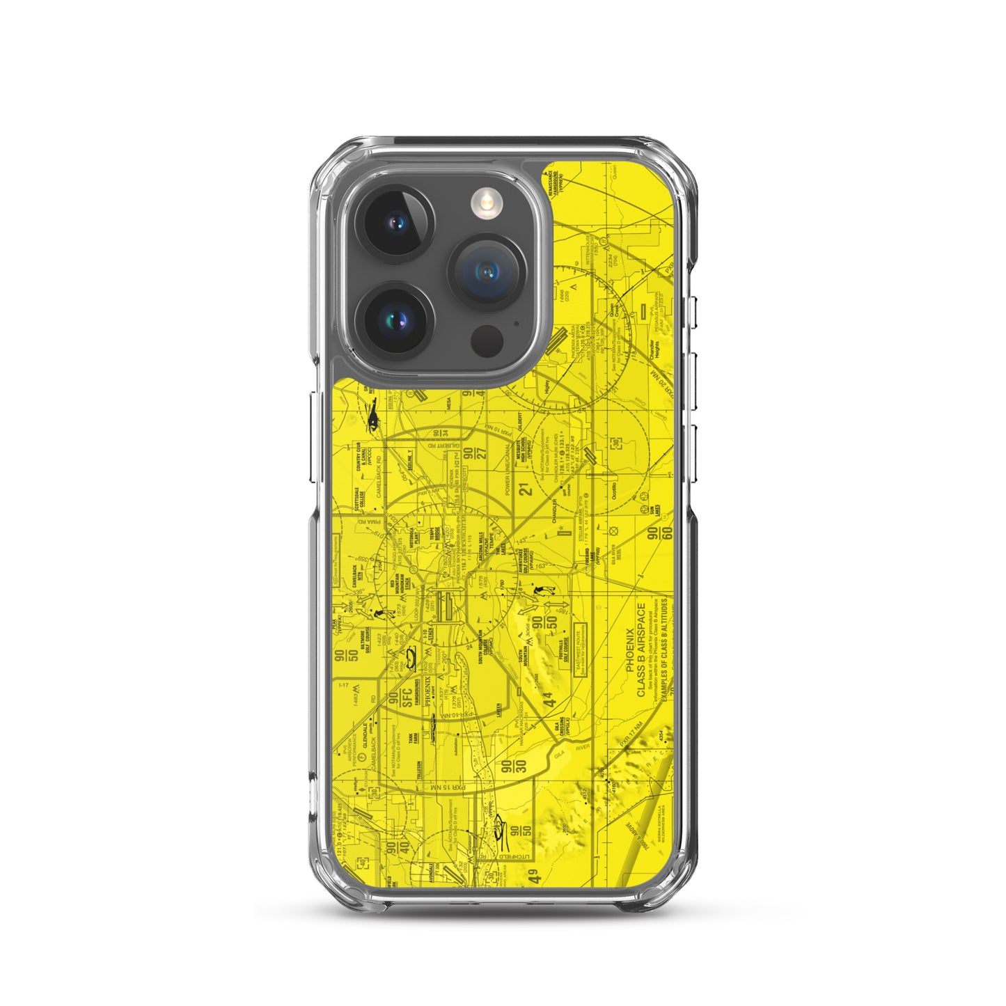 Phoenix TAC Chart clear case for iPhone (yellow)