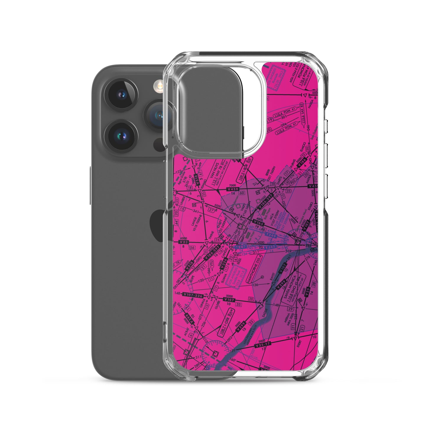 Enroute Low Altitude Chart clear case for iPhone (ELUS3/pink)
