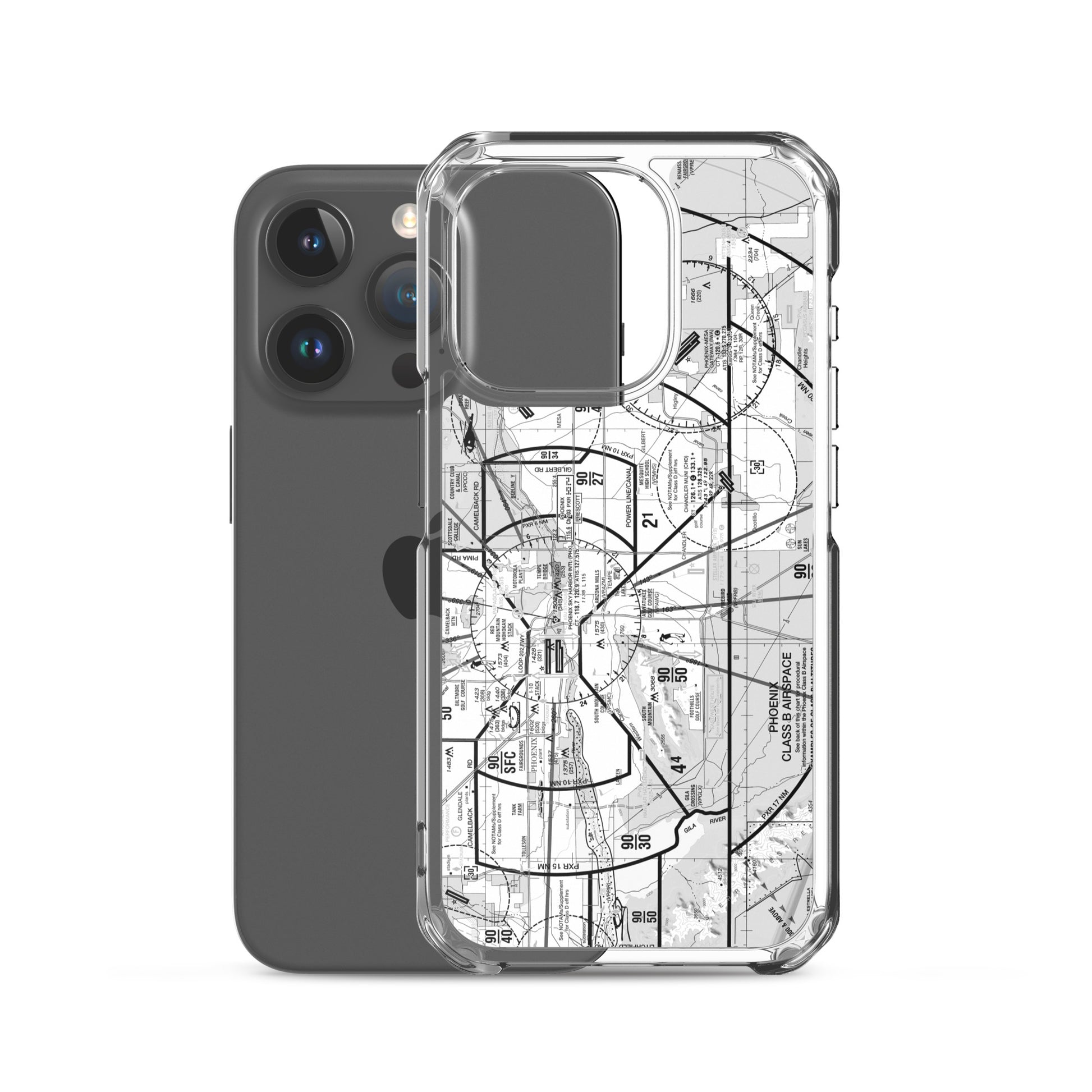 Phoenix TAC Chart clear case for iPhone (b&w)