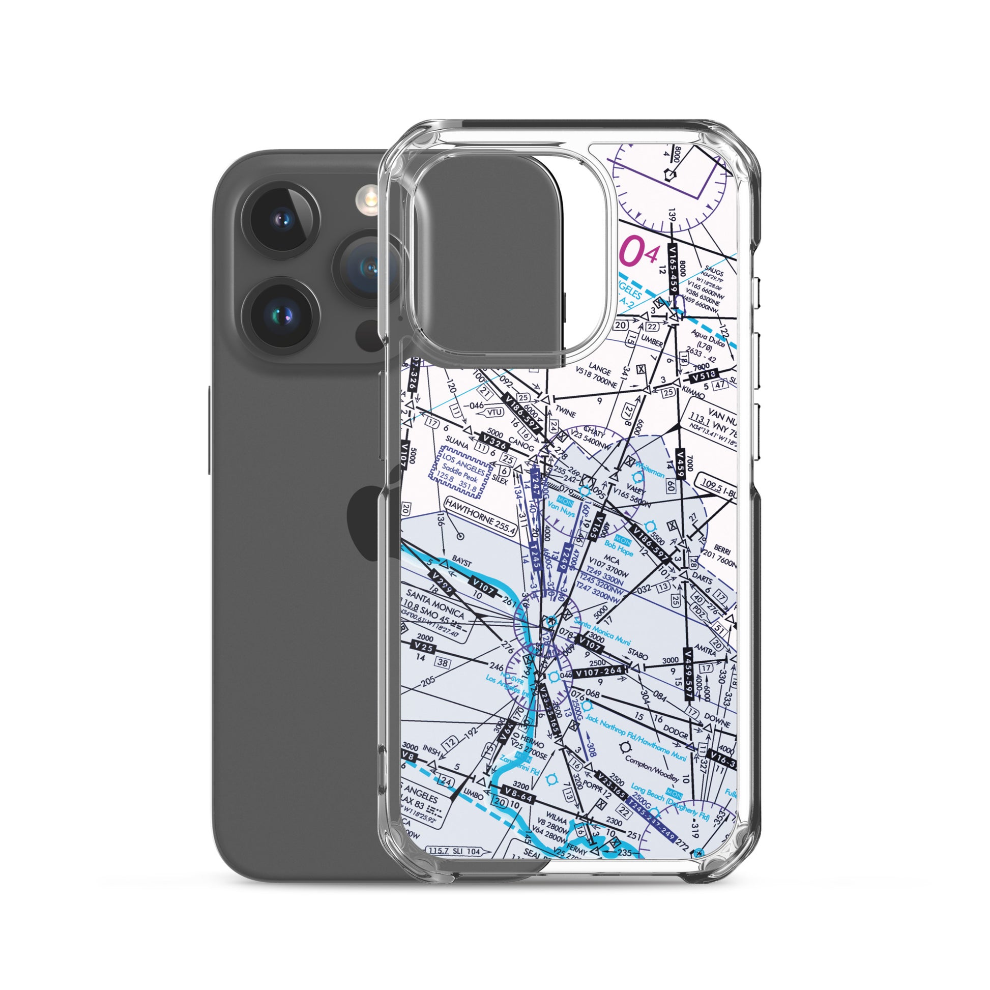 Enroute Low Altitude Chart clear case for iPhone (ELUS3/white)