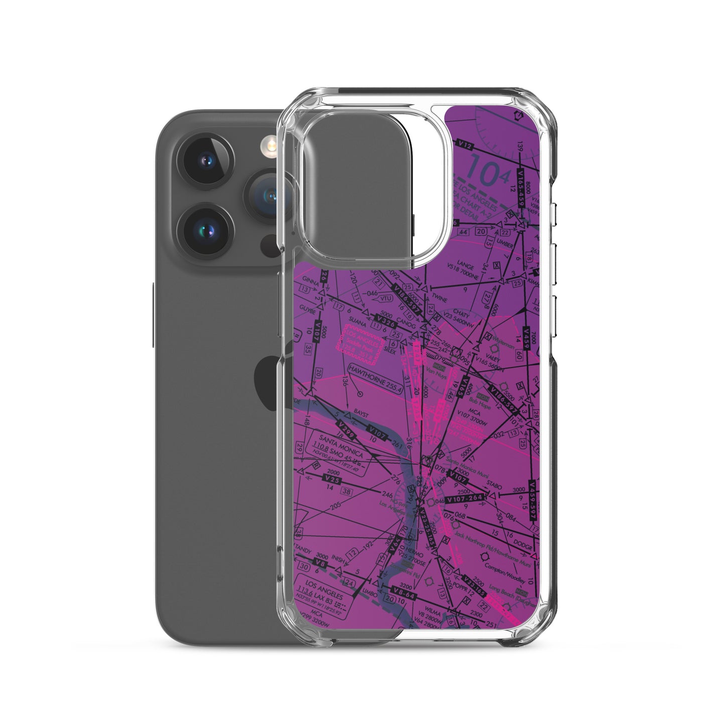 Enroute Low Altitude Chart clear case for iPhone (ELUS3/purple)
