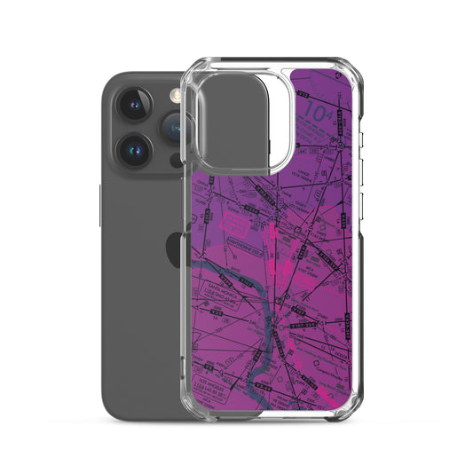 Enroute Low Altitude Chart clear case for iPhone (ELUS3/purple)