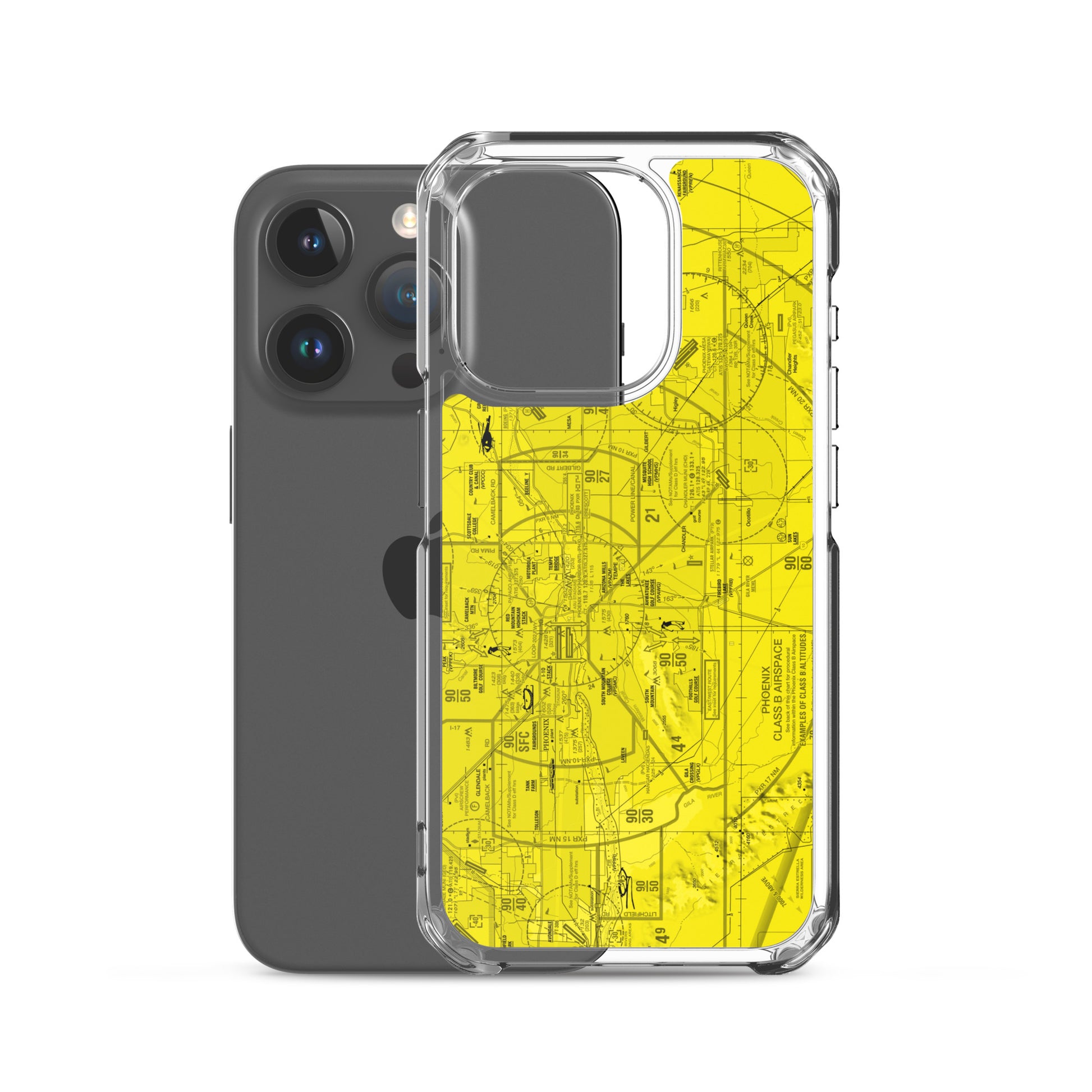 Phoenix TAC Chart clear case for iPhone (yellow)