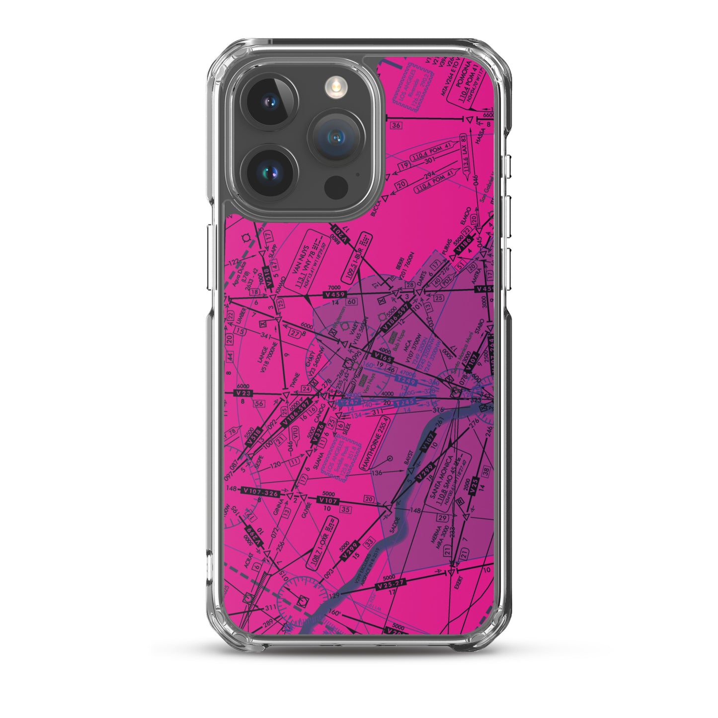 Enroute Low Altitude Chart clear case for iPhone (ELUS3/pink)