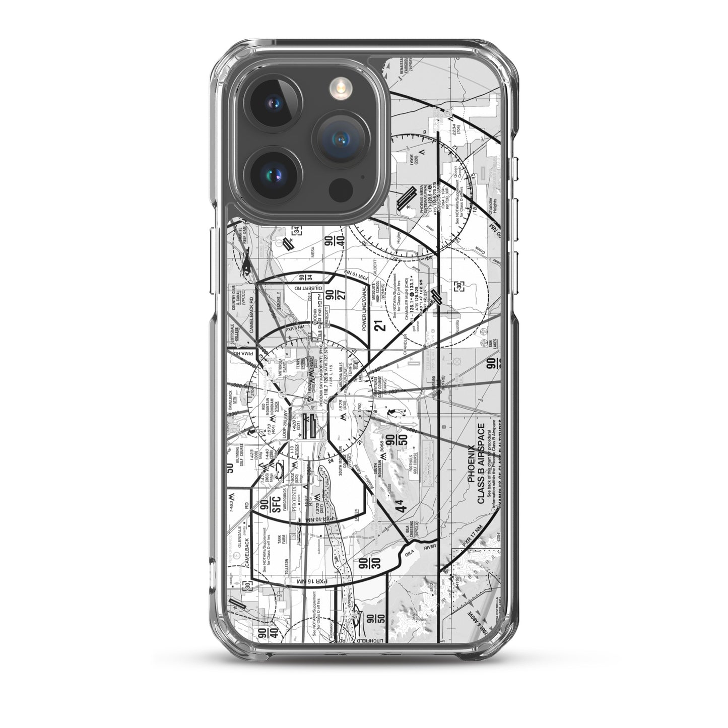 Phoenix TAC Chart clear case for iPhone (b&w)