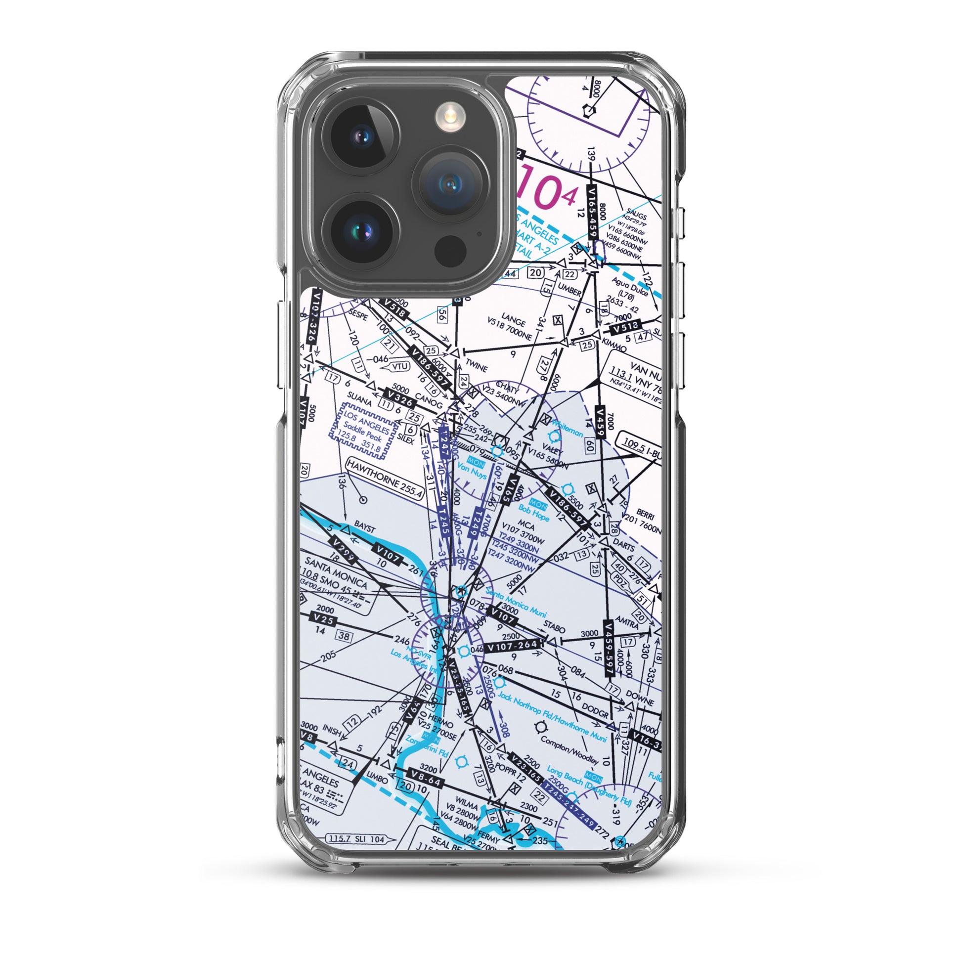 Enroute Low Altitude Chart clear case for iPhone (ELUS3/white)