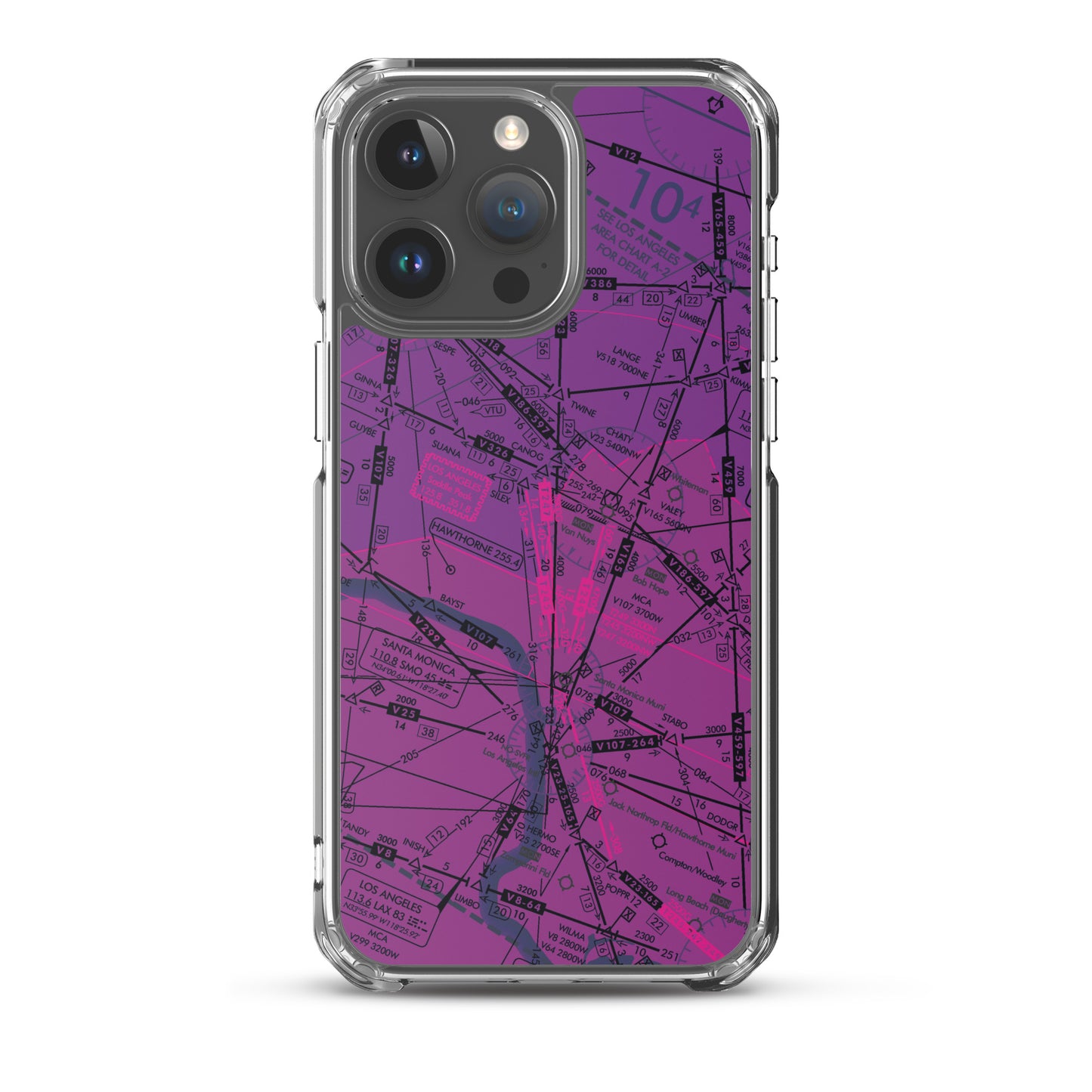 Enroute Low Altitude Chart clear case for iPhone (ELUS3/purple)