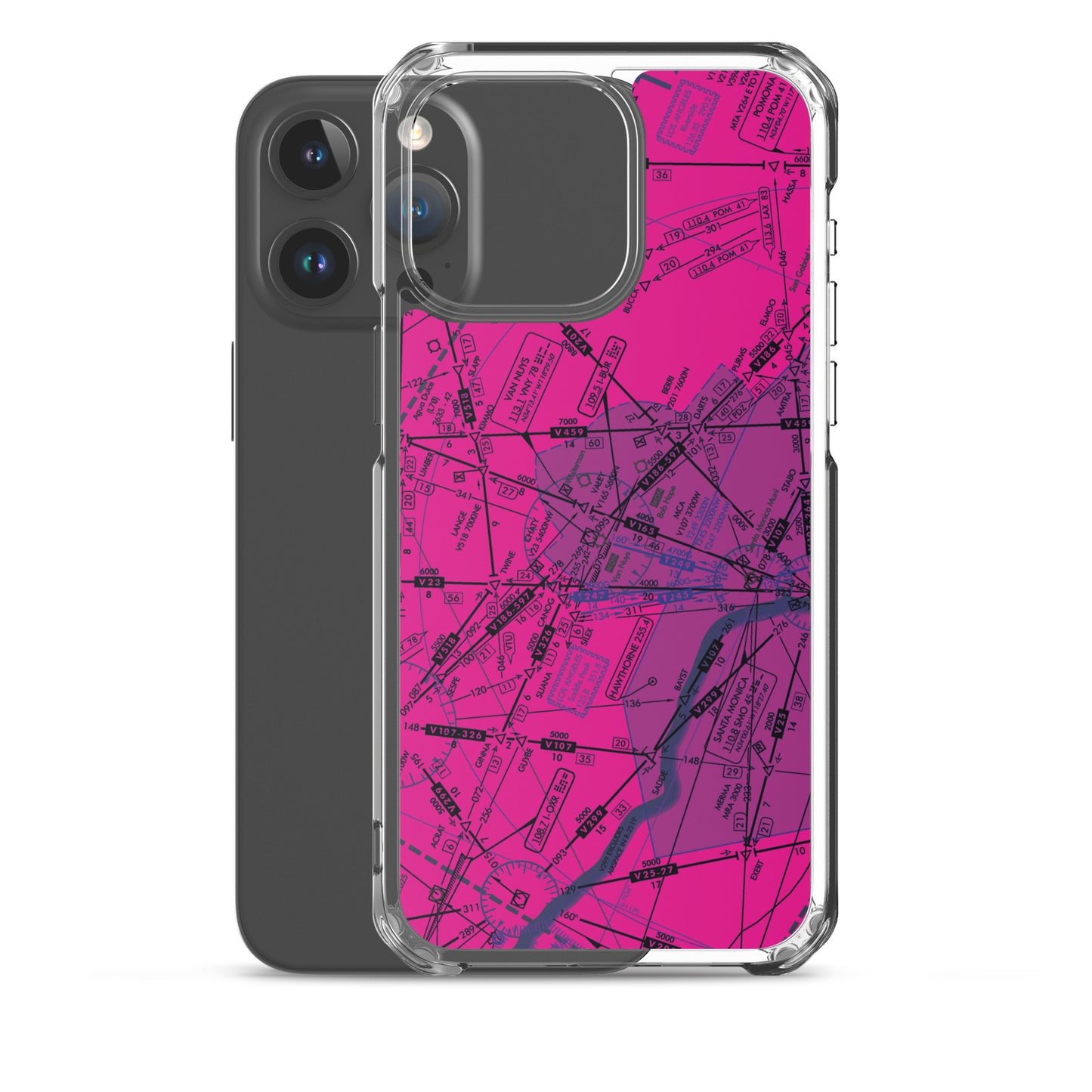Enroute Low Altitude Chart clear case for iPhone (ELUS3/pink)