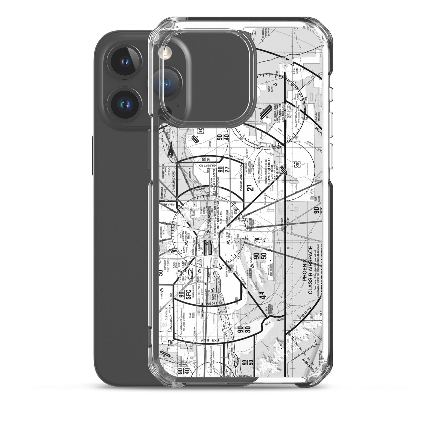 Phoenix TAC Chart clear case for iPhone (b&w)