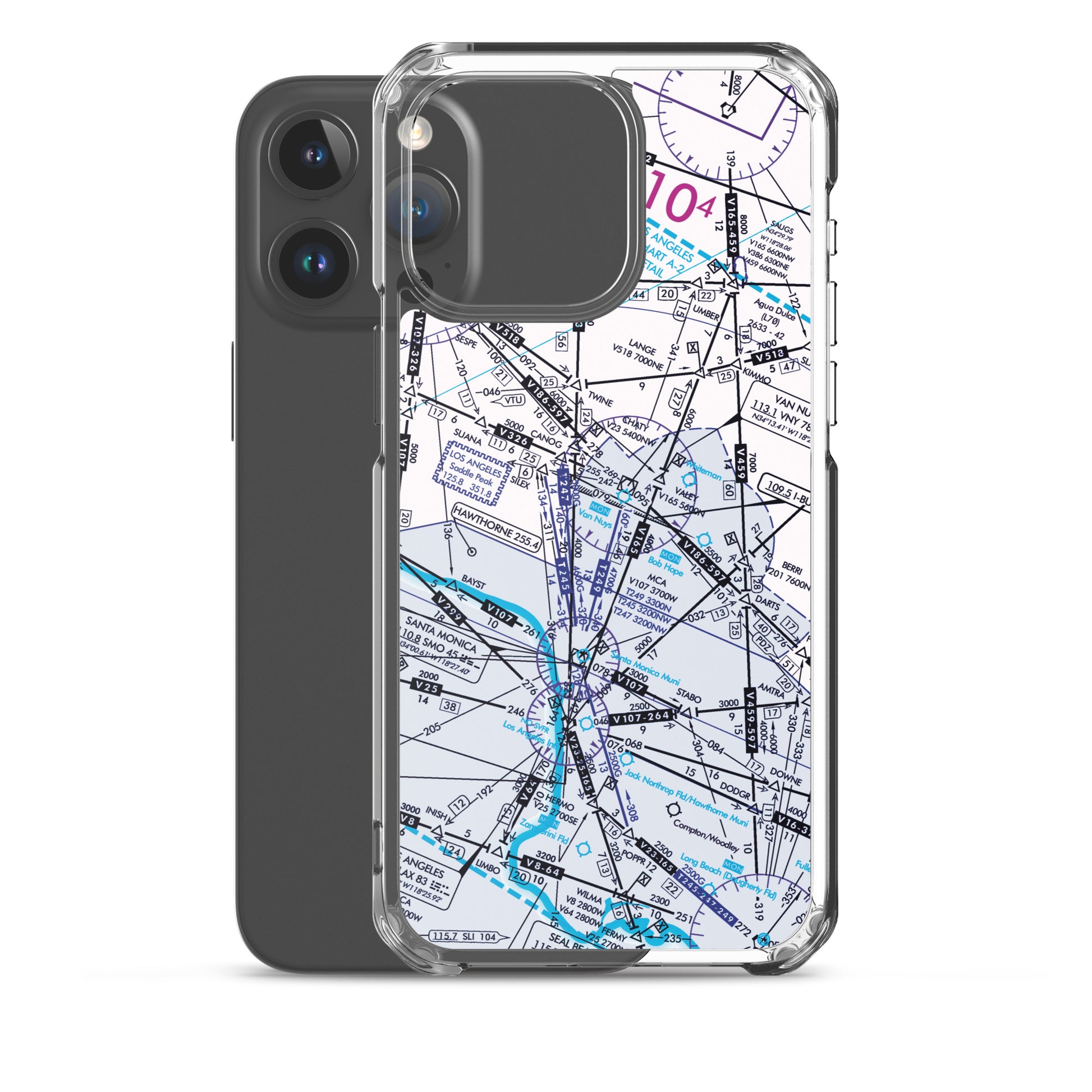Enroute Low Altitude Chart clear case for iPhone (ELUS3/white)