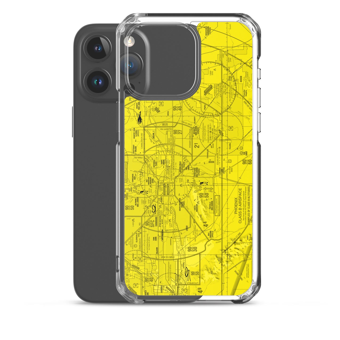 Phoenix TAC Chart clear case for iPhone (yellow)