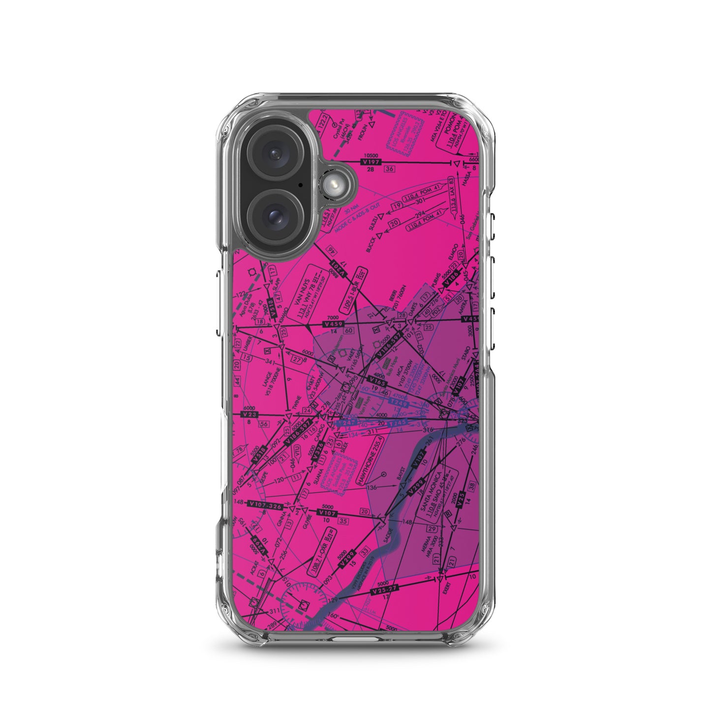 Enroute Low Altitude Chart clear case for iPhone (ELUS3/pink)