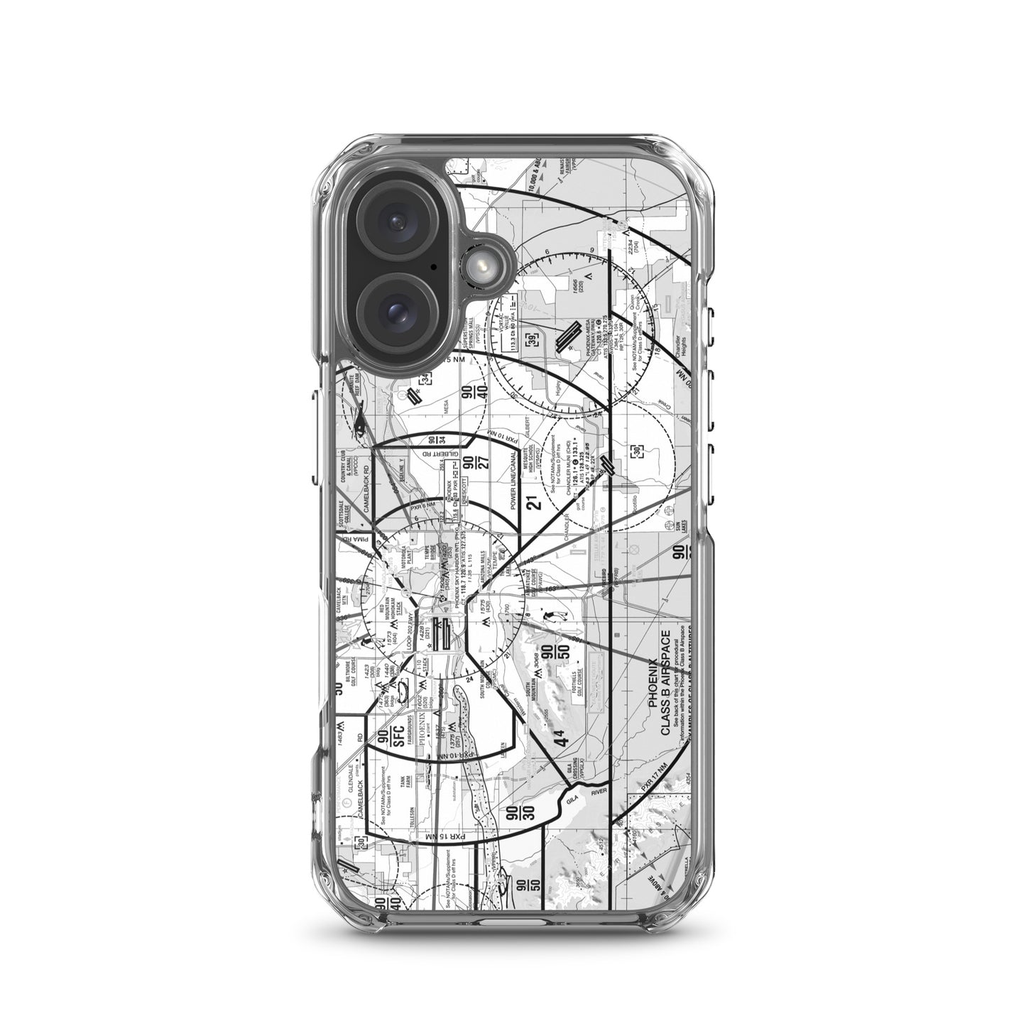 Phoenix TAC Chart clear case for iPhone (b&w)
