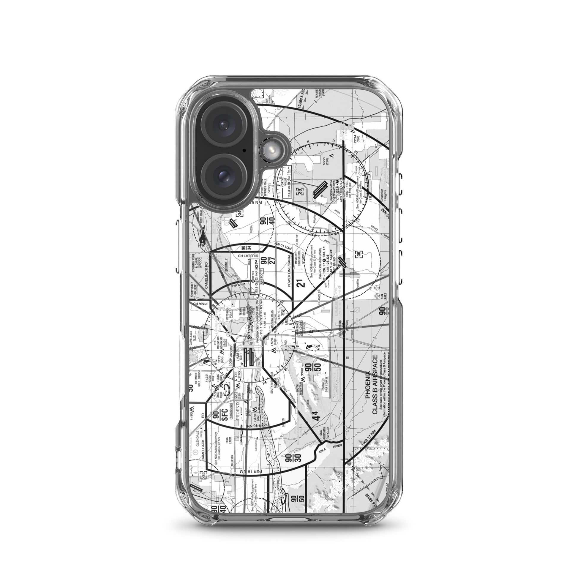 Phoenix TAC Chart clear case for iPhone (b&w)