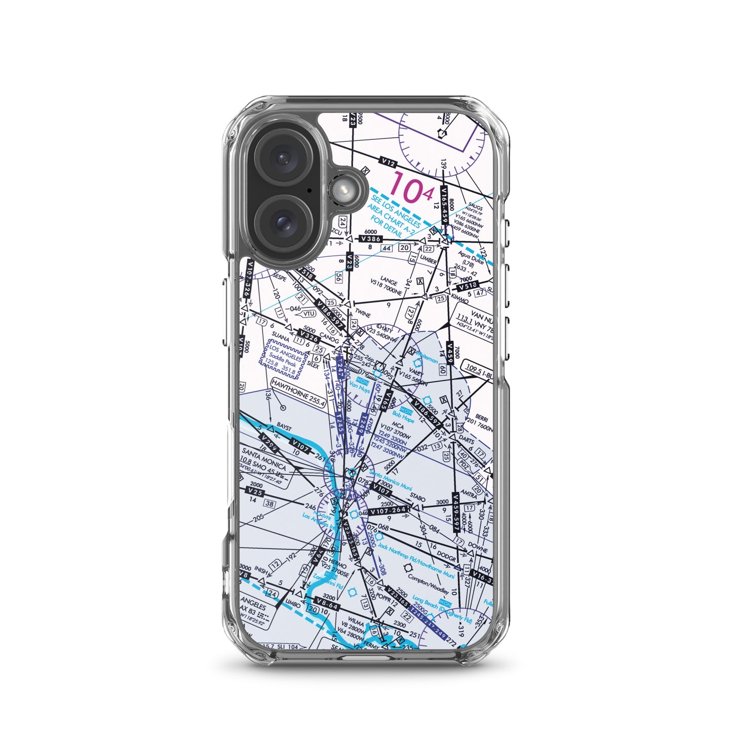 Enroute Low Altitude Chart clear case for iPhone (ELUS3/white)