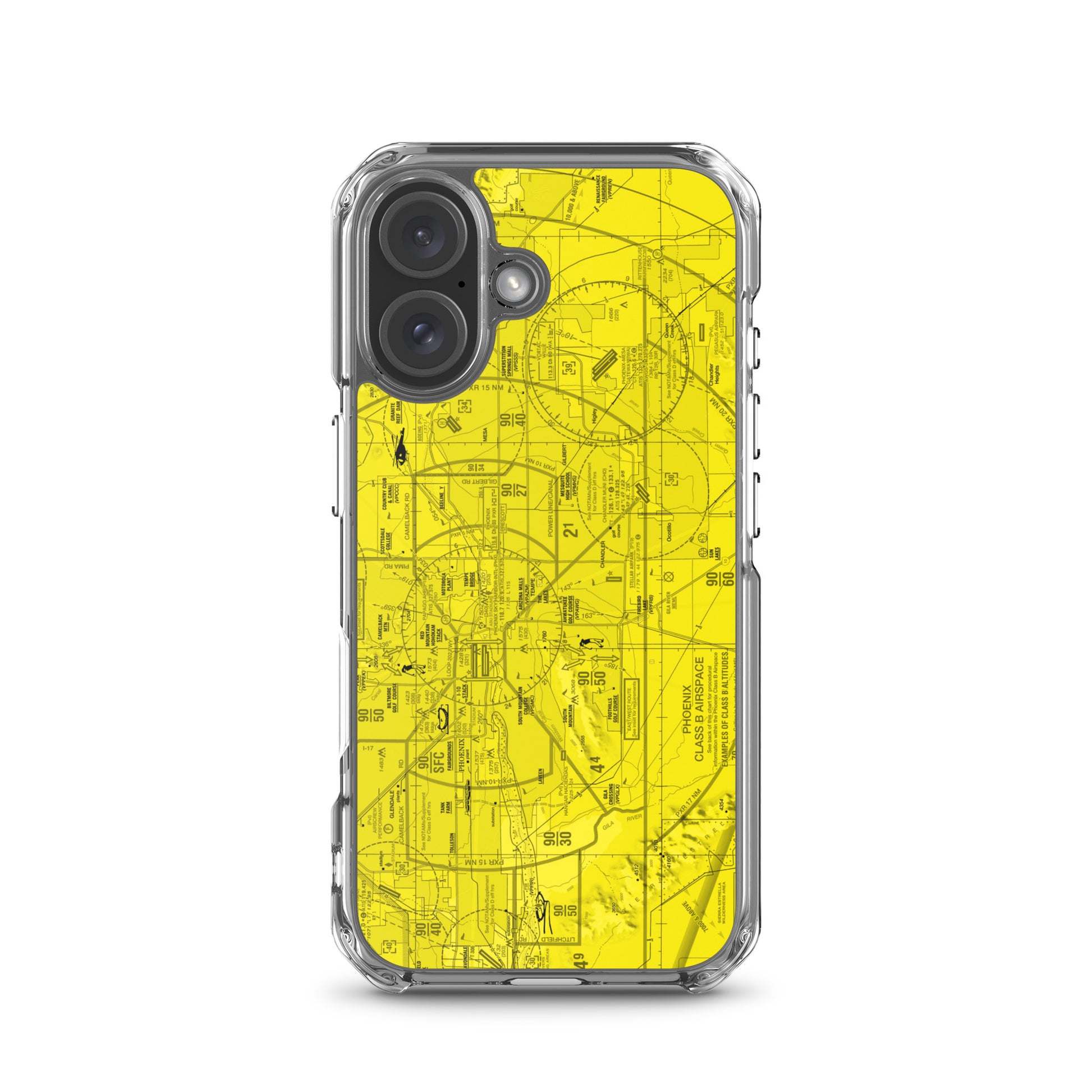 Phoenix TAC Chart clear case for iPhone (yellow)