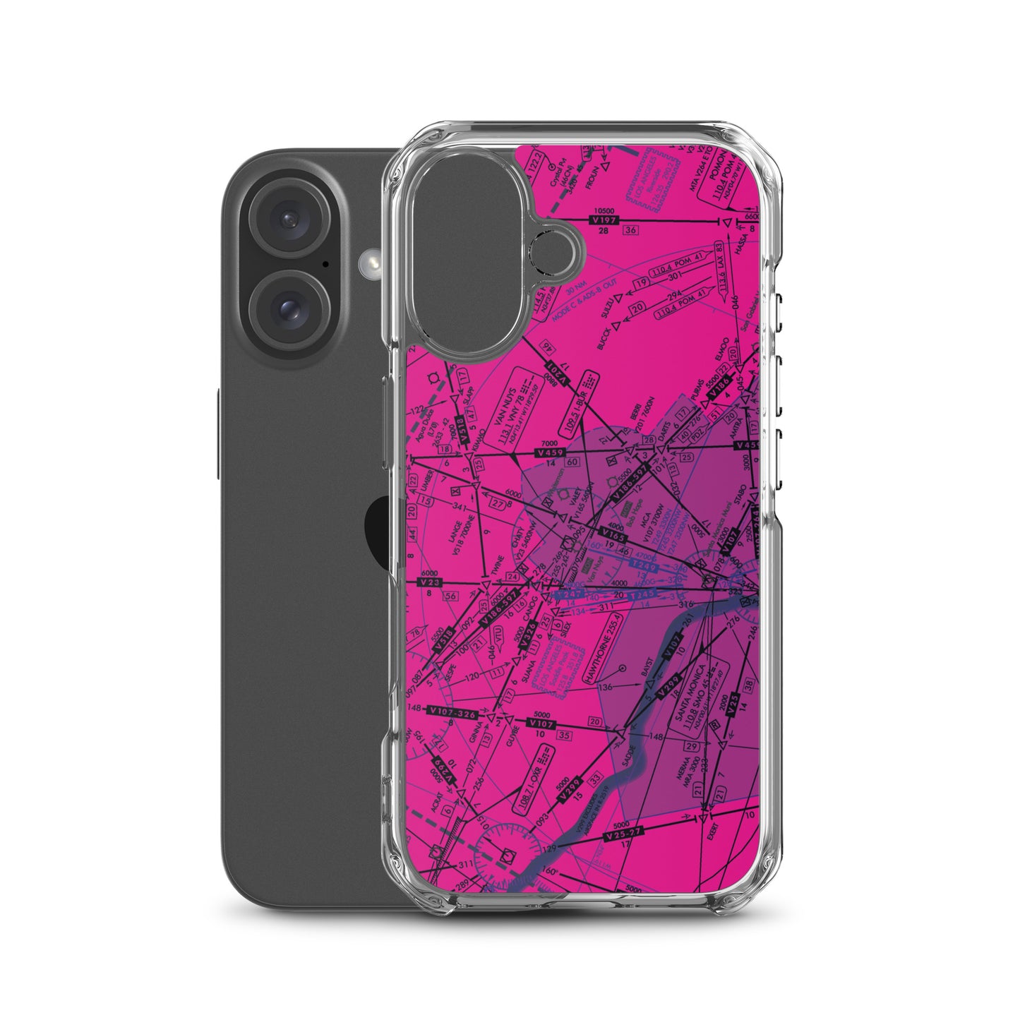 Enroute Low Altitude Chart clear case for iPhone (ELUS3/pink)