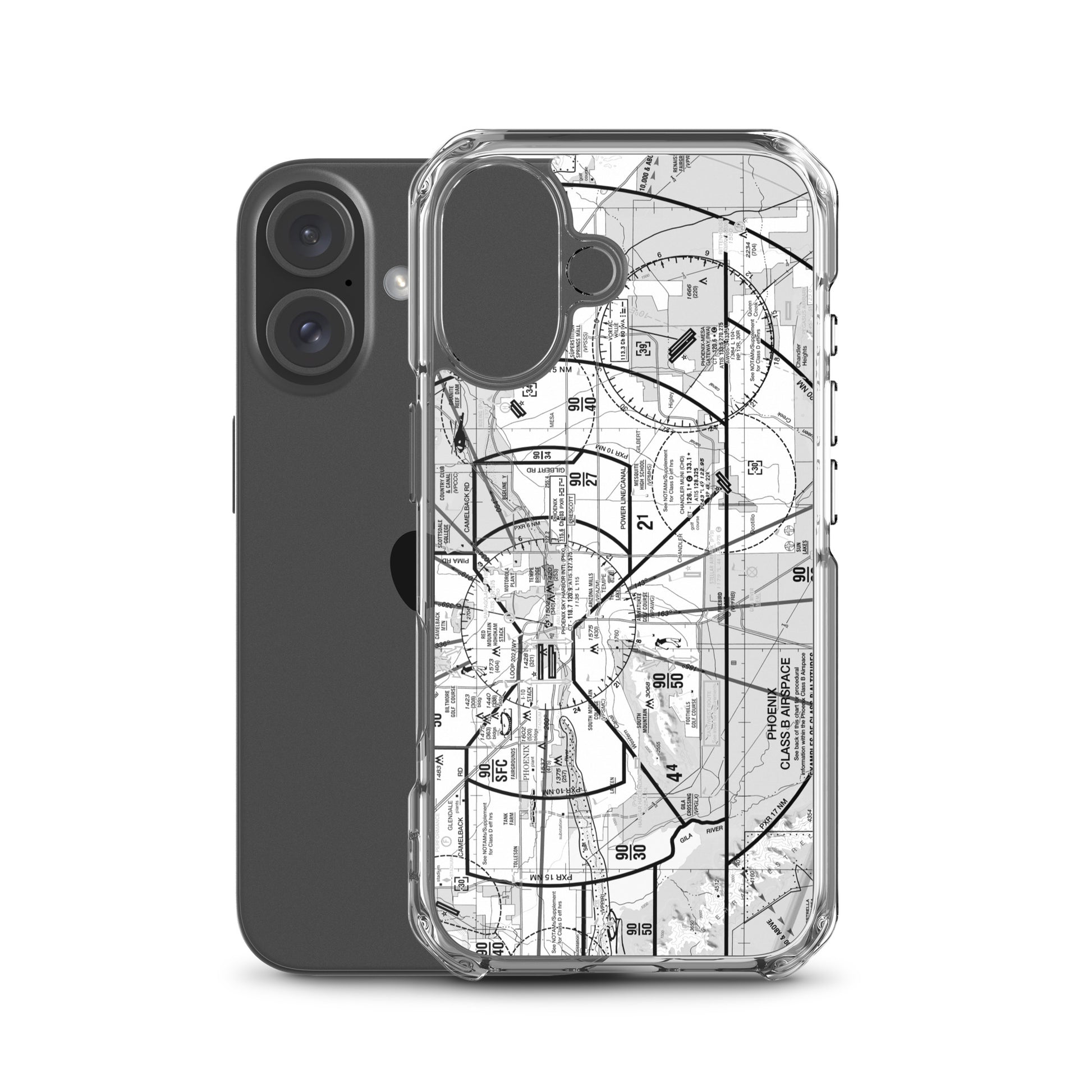 Phoenix TAC Chart clear case for iPhone (b&w)