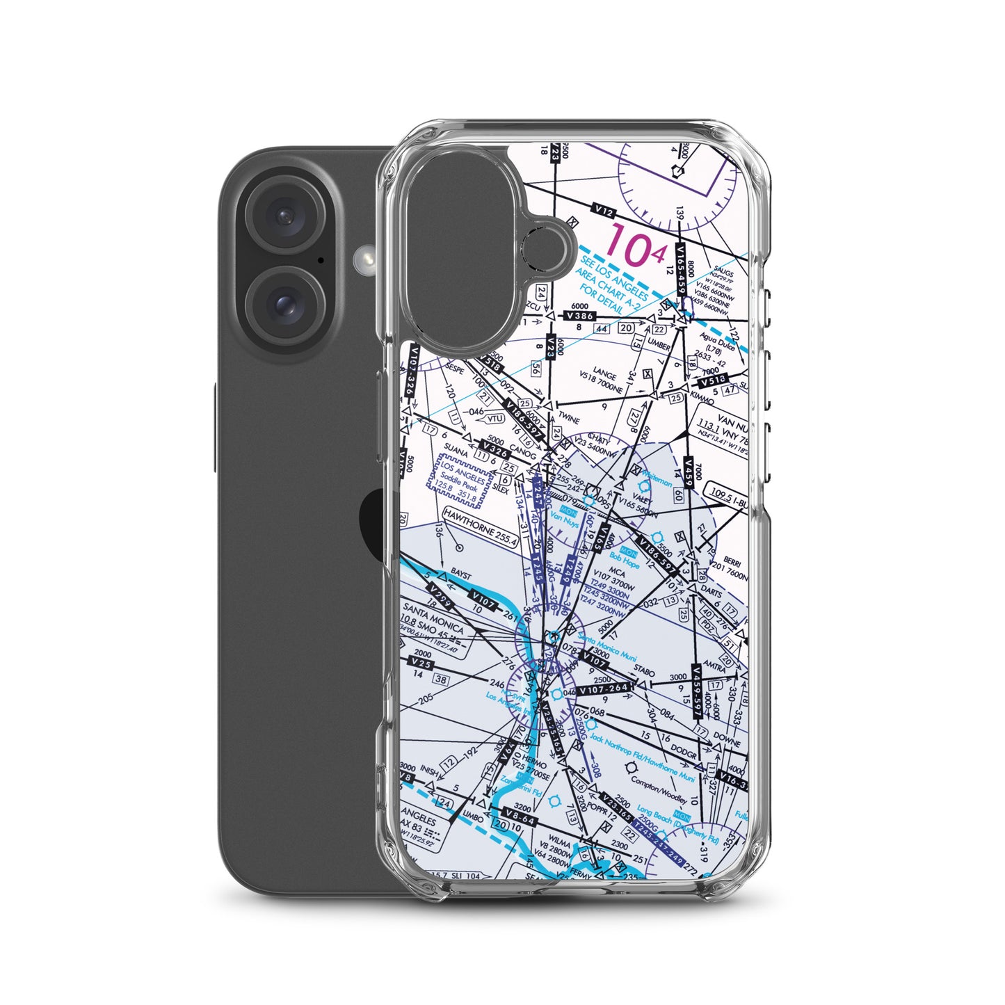 Enroute Low Altitude Chart clear case for iPhone (ELUS3/white)