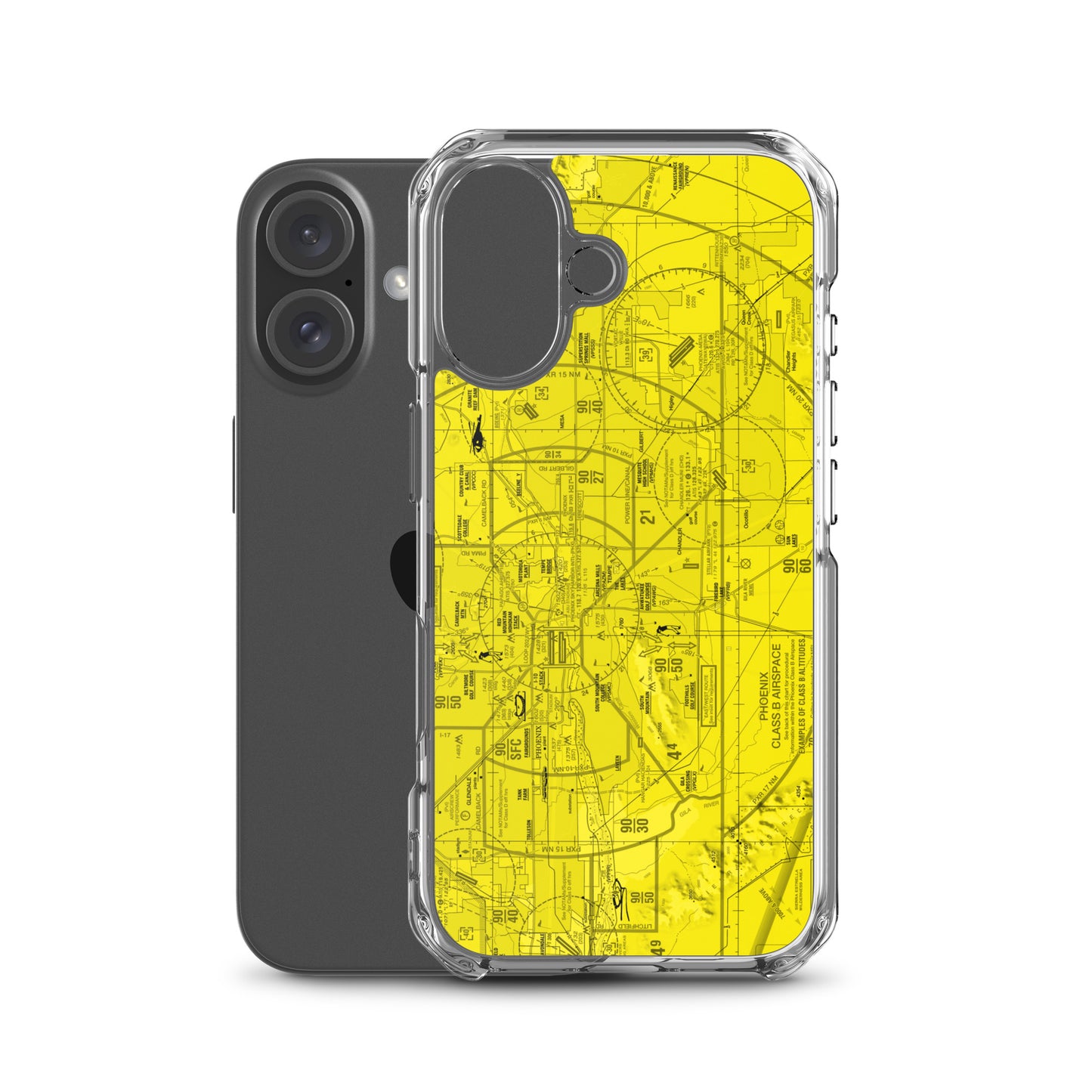 Phoenix TAC Chart clear case for iPhone (yellow)