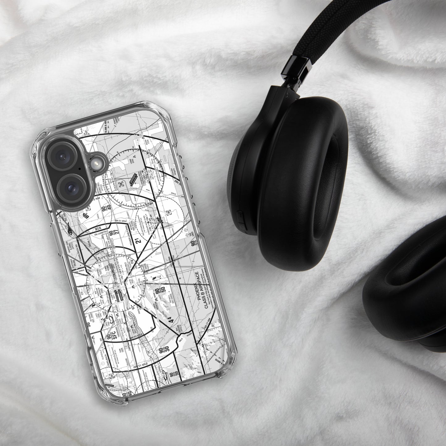 Phoenix TAC Chart clear case for iPhone (b&w)