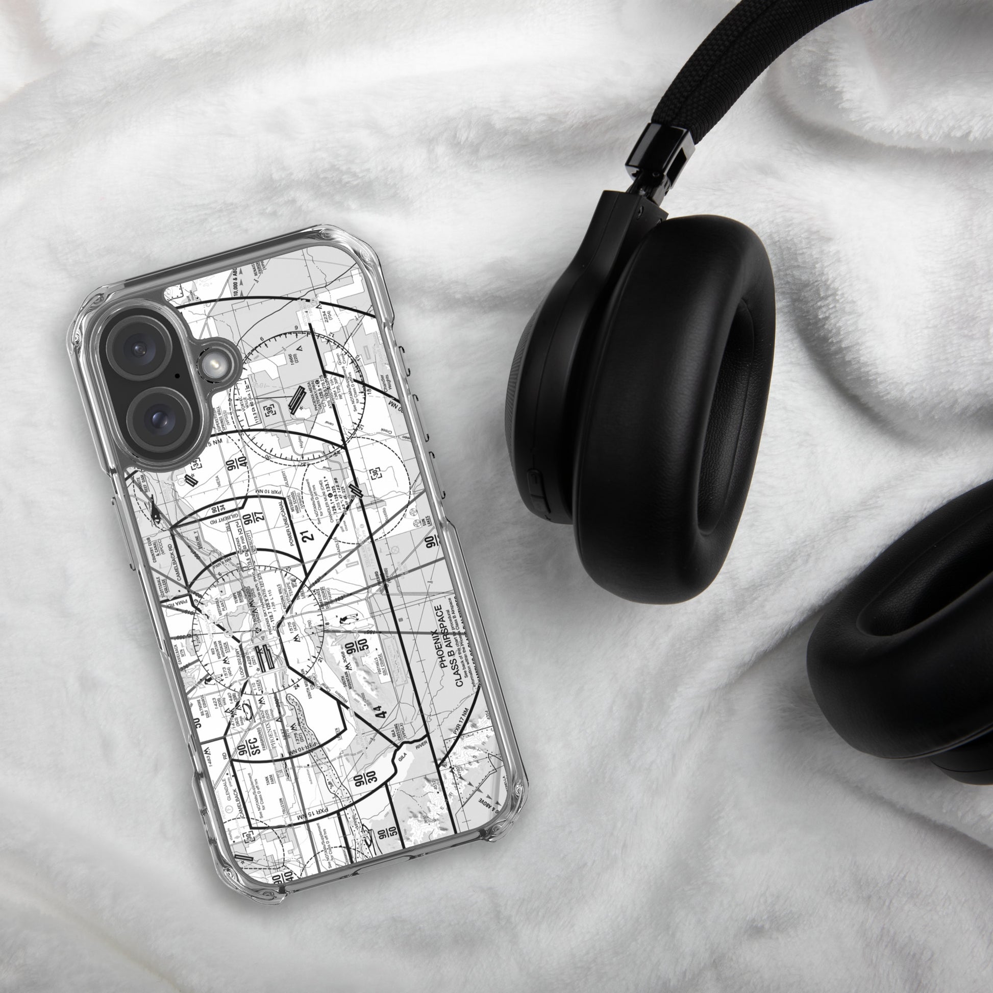 Phoenix TAC Chart clear case for iPhone (b&w)