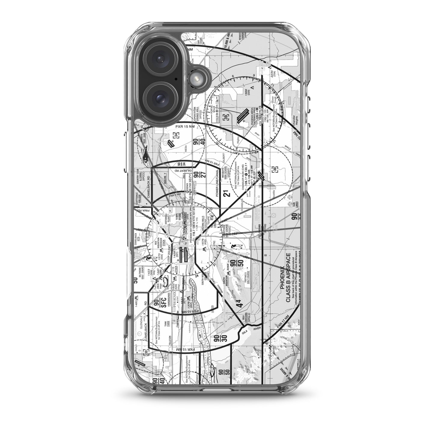 Phoenix TAC Chart clear case for iPhone (b&w)