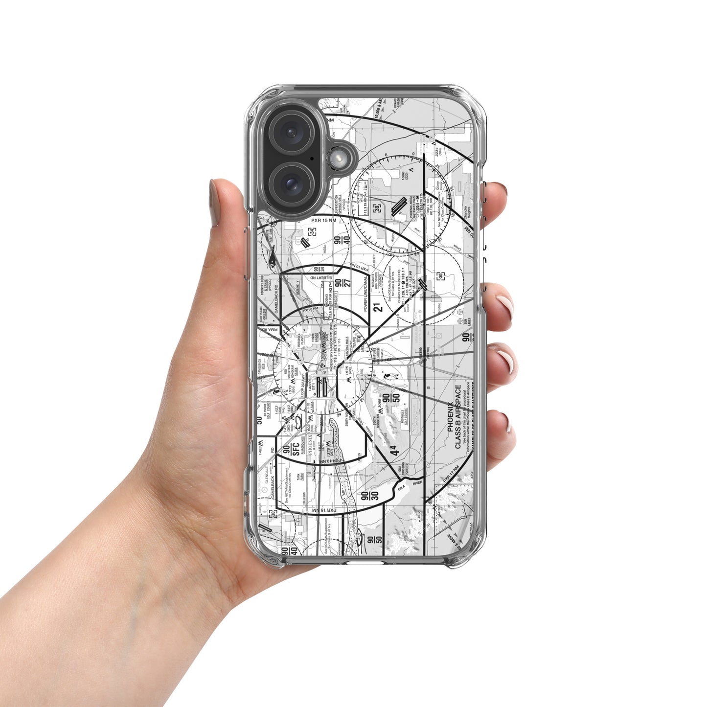 Phoenix TAC Chart clear case for iPhone (b&w)