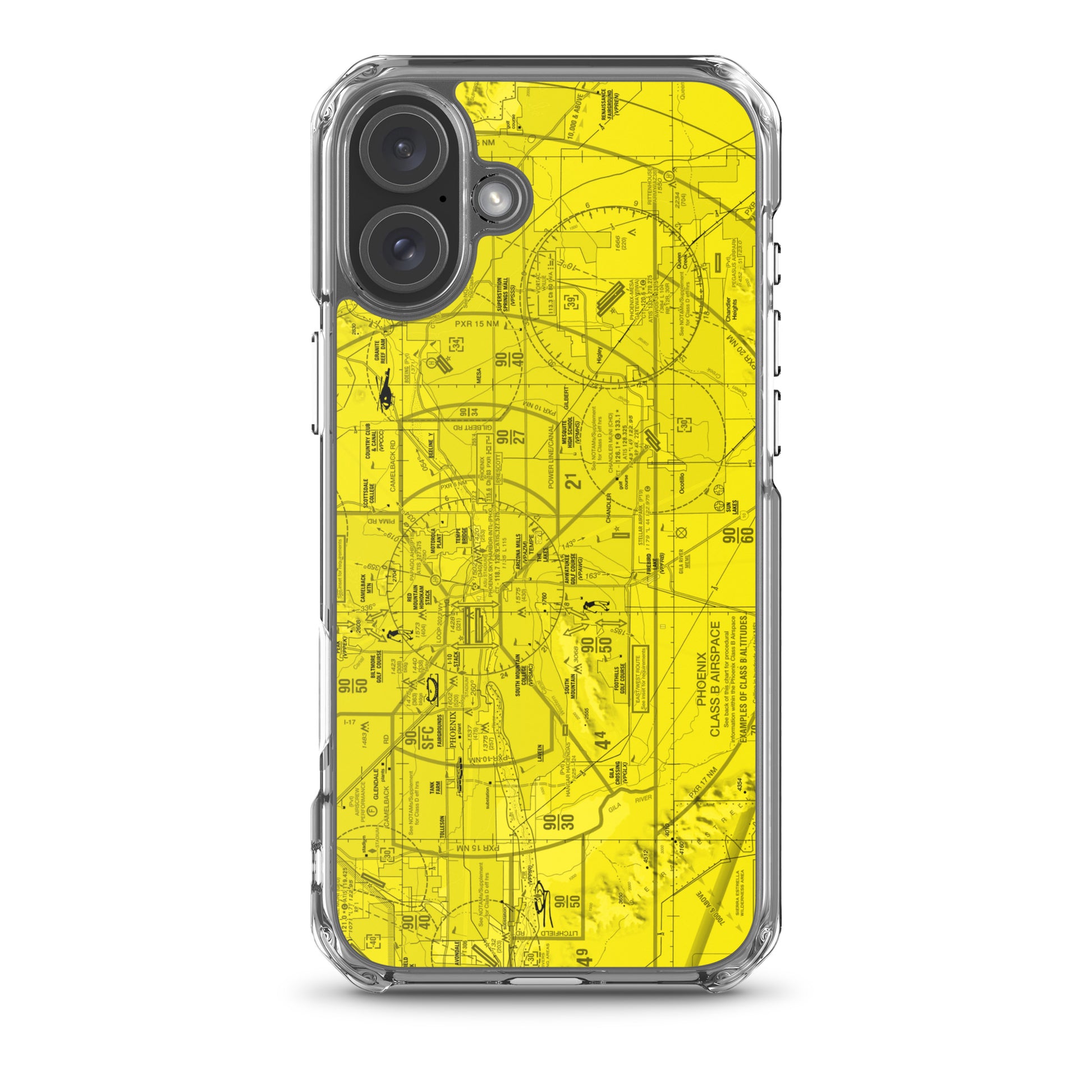 Phoenix TAC Chart clear case for iPhone (yellow)