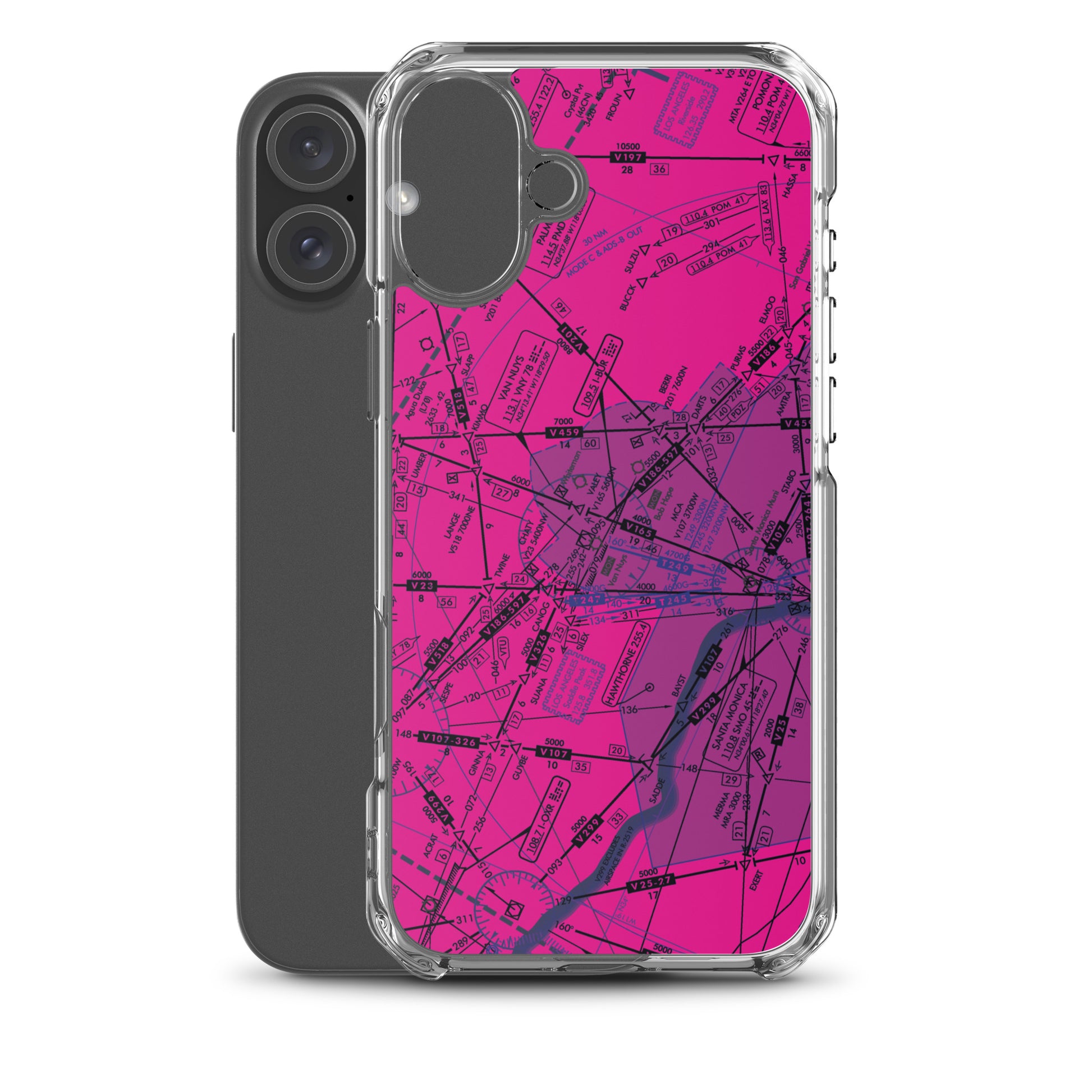 Enroute Low Altitude Chart clear case for iPhone (ELUS3/pink)