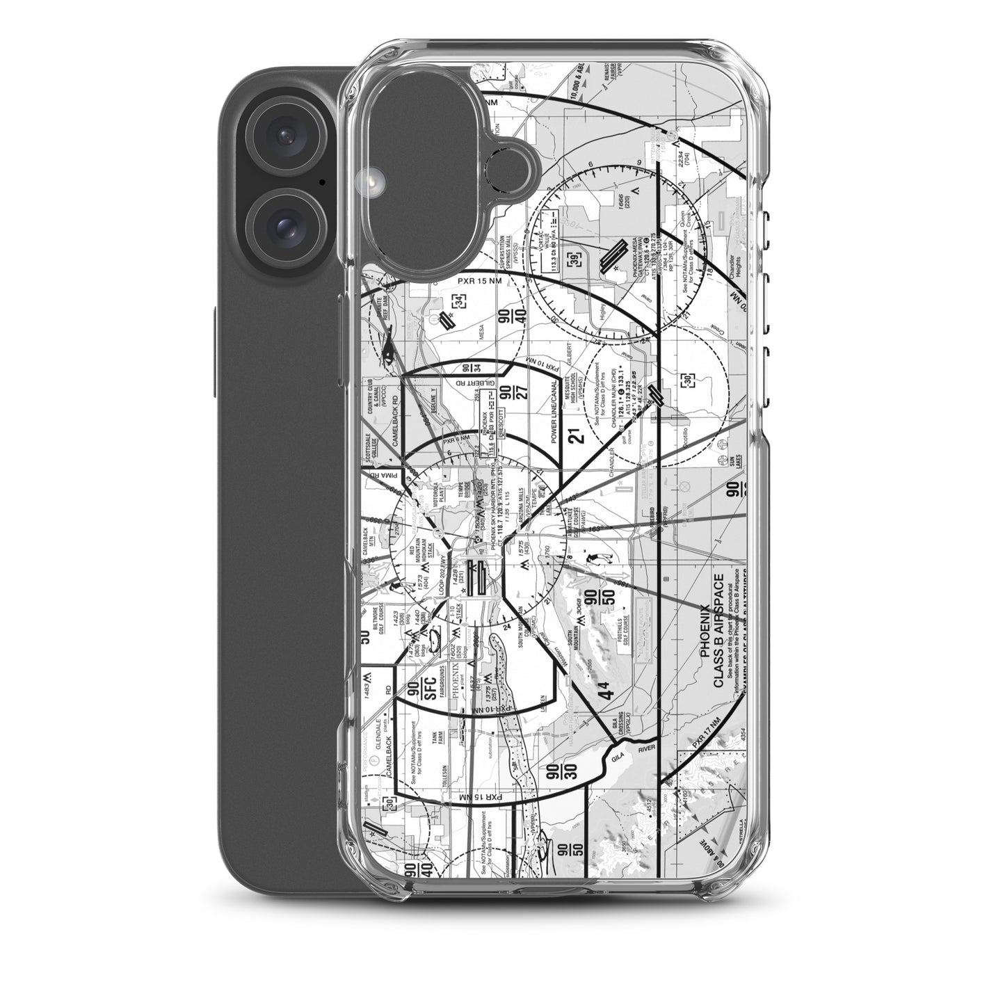 Phoenix TAC Chart clear case for iPhone (b&w)
