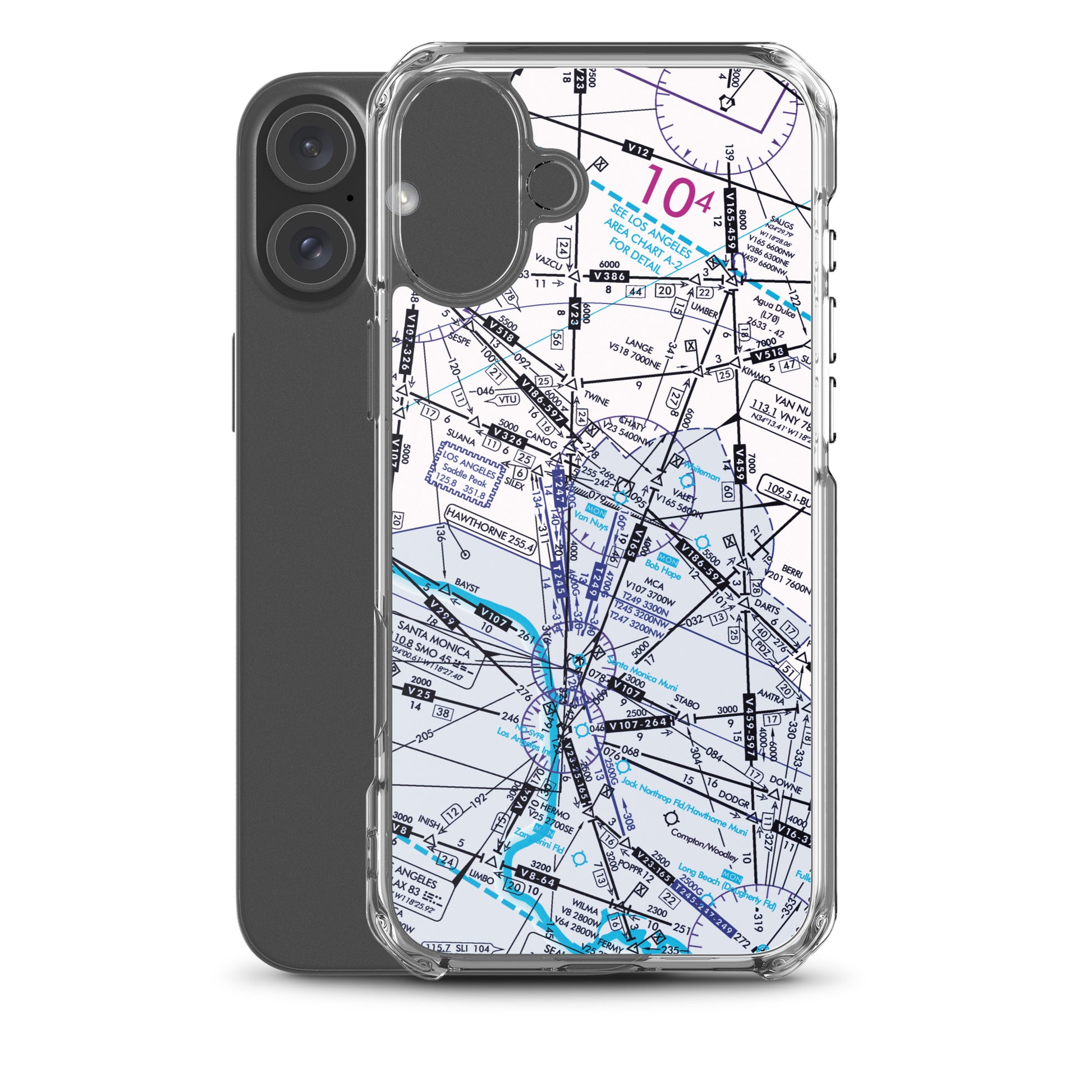 Enroute Low Altitude Chart clear case for iPhone (ELUS3/white)