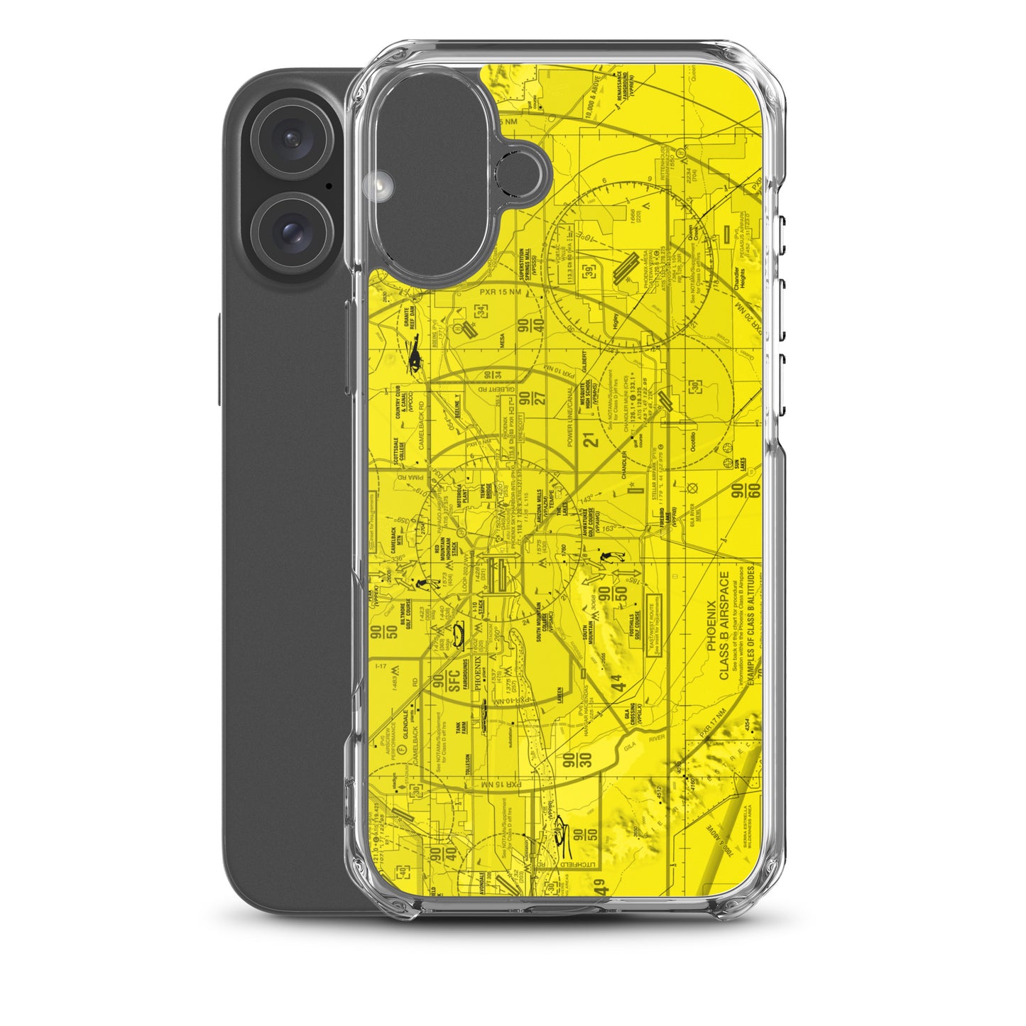 Phoenix TAC Chart clear case for iPhone (yellow)