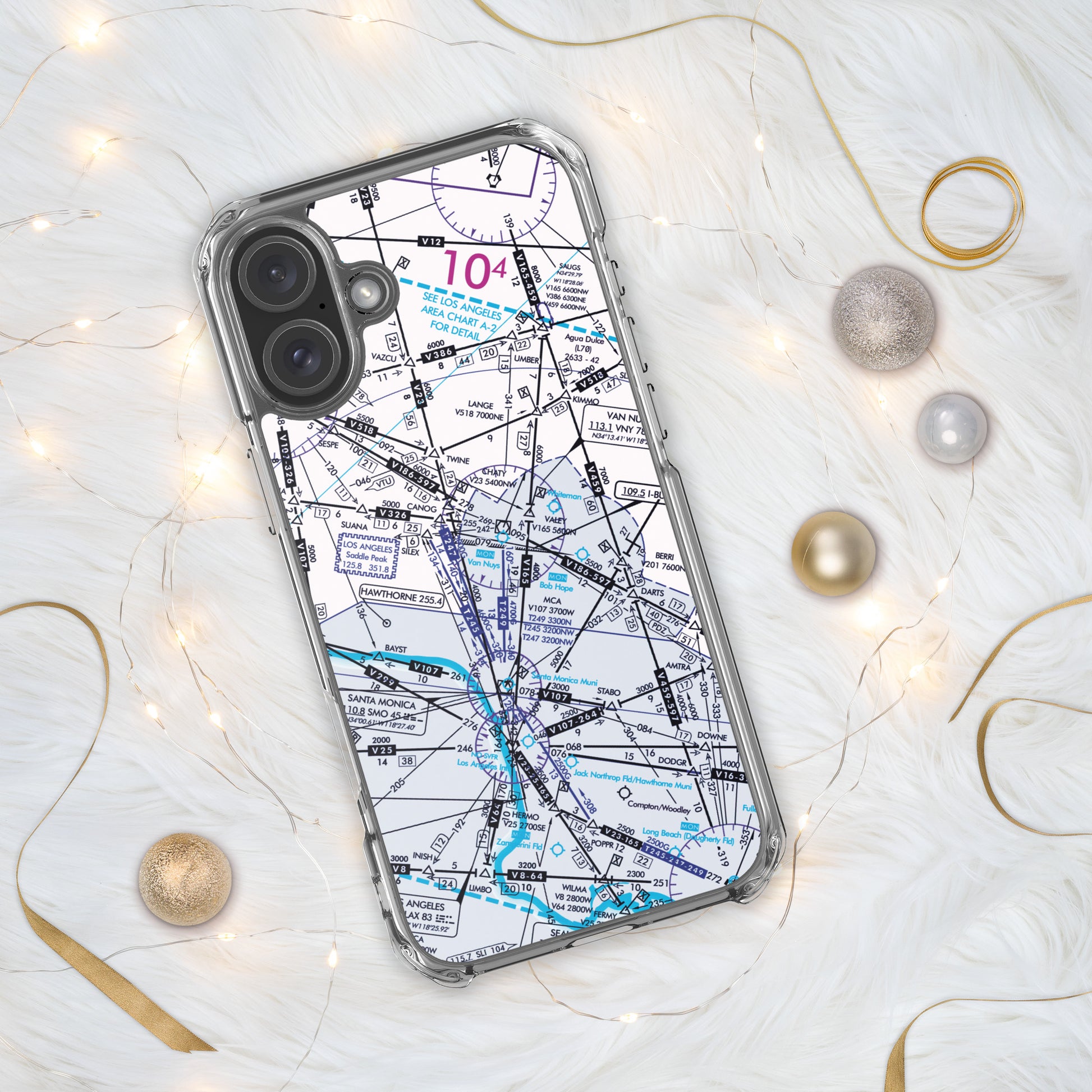 Enroute Low Altitude Chart clear case for iPhone (ELUS3/white)