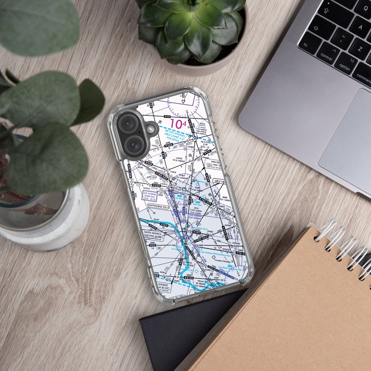 Enroute Low Altitude Chart clear case for iPhone (ELUS3/white)