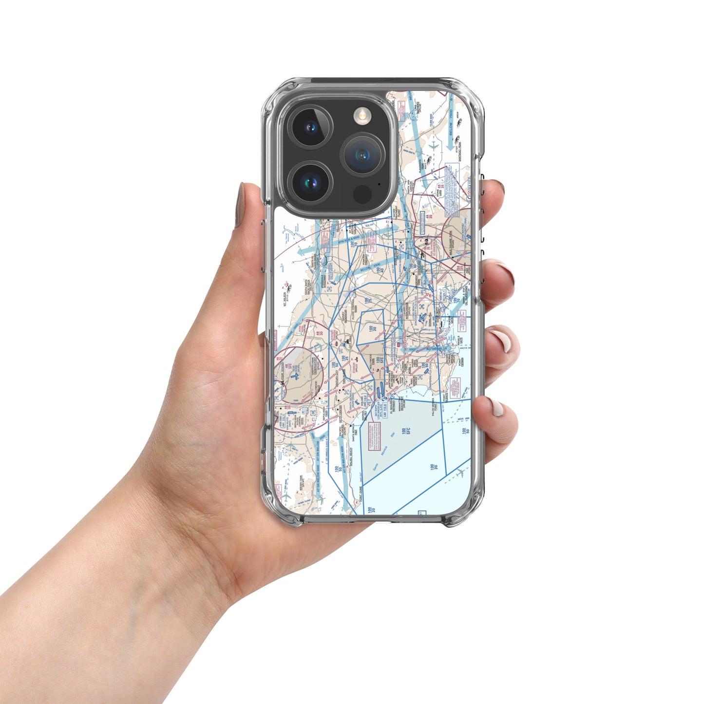 LAX Flyway Chart clear case for iPhone