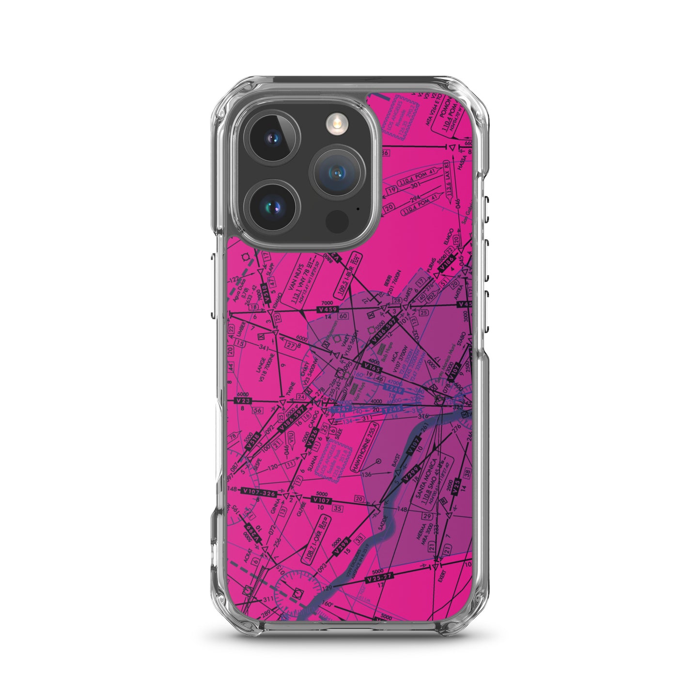 Enroute Low Altitude Chart clear case for iPhone (ELUS3/pink)