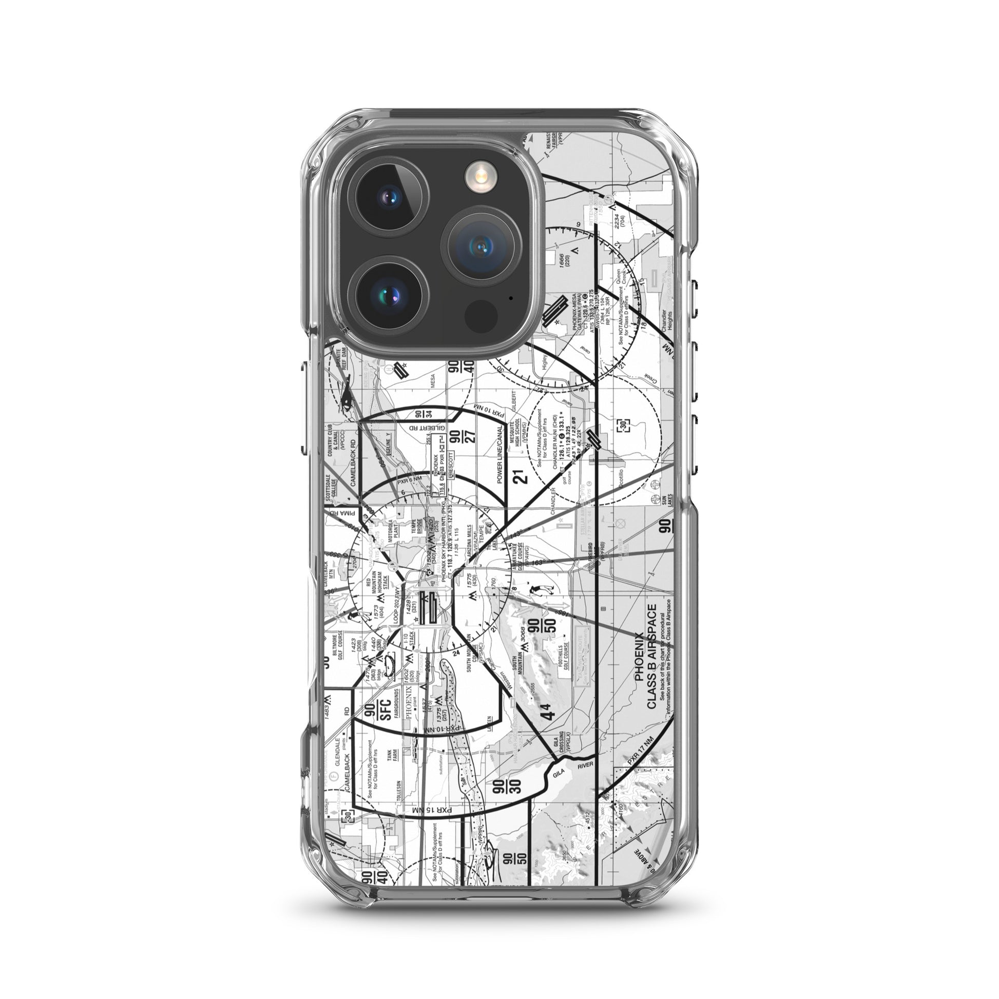 Phoenix TAC Chart clear case for iPhone (b&w)
