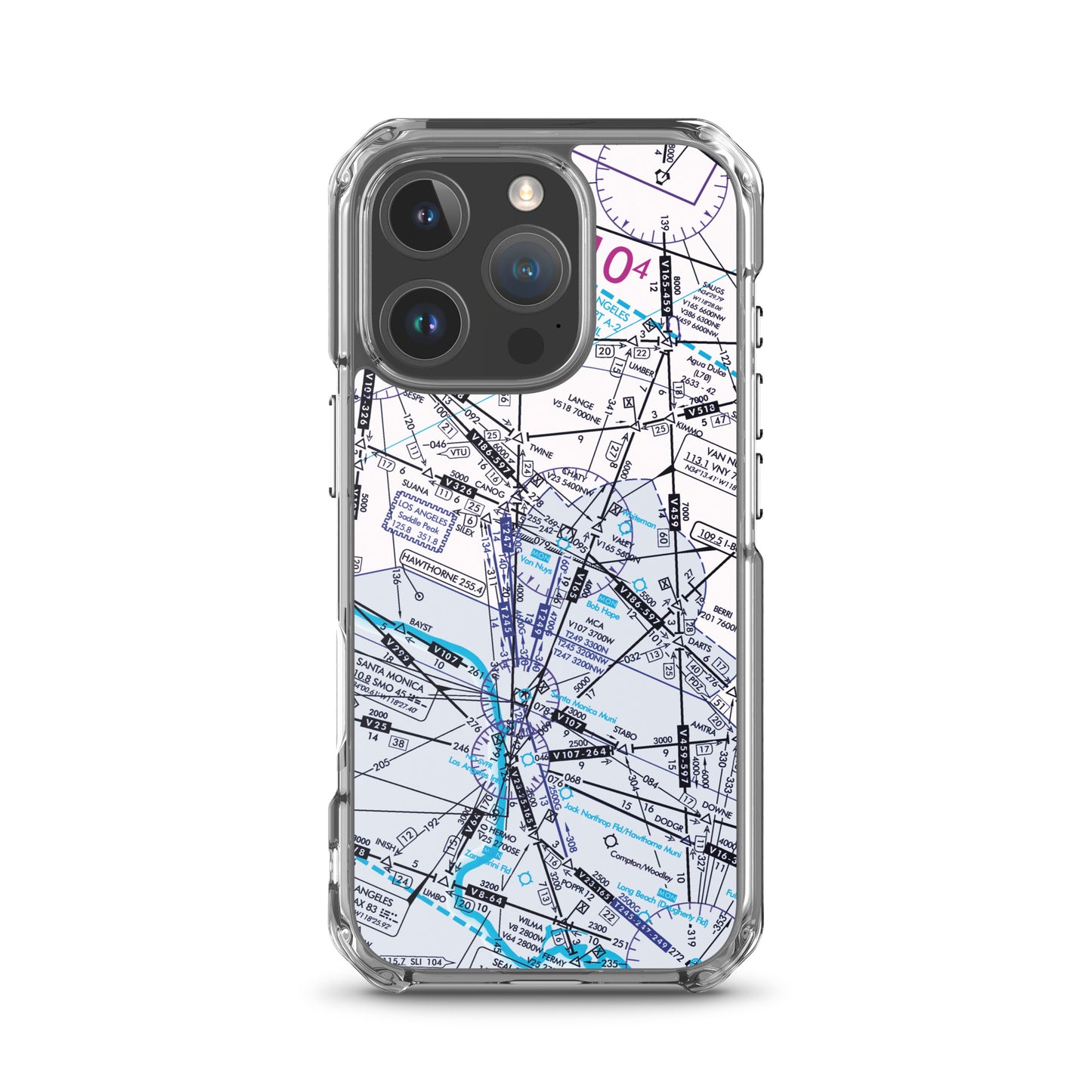 Enroute Low Altitude Chart clear case for iPhone (ELUS3/white)