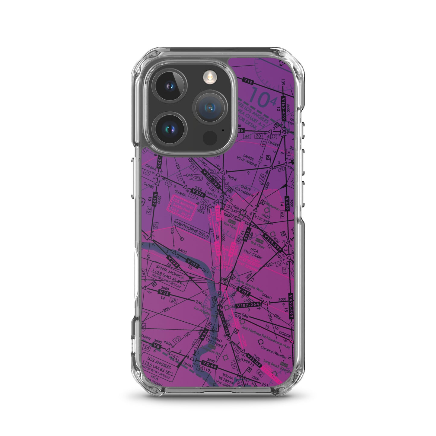 Enroute Low Altitude Chart clear case for iPhone (ELUS3/purple)