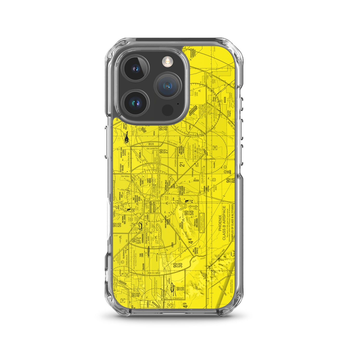 Phoenix TAC Chart clear case for iPhone (yellow)