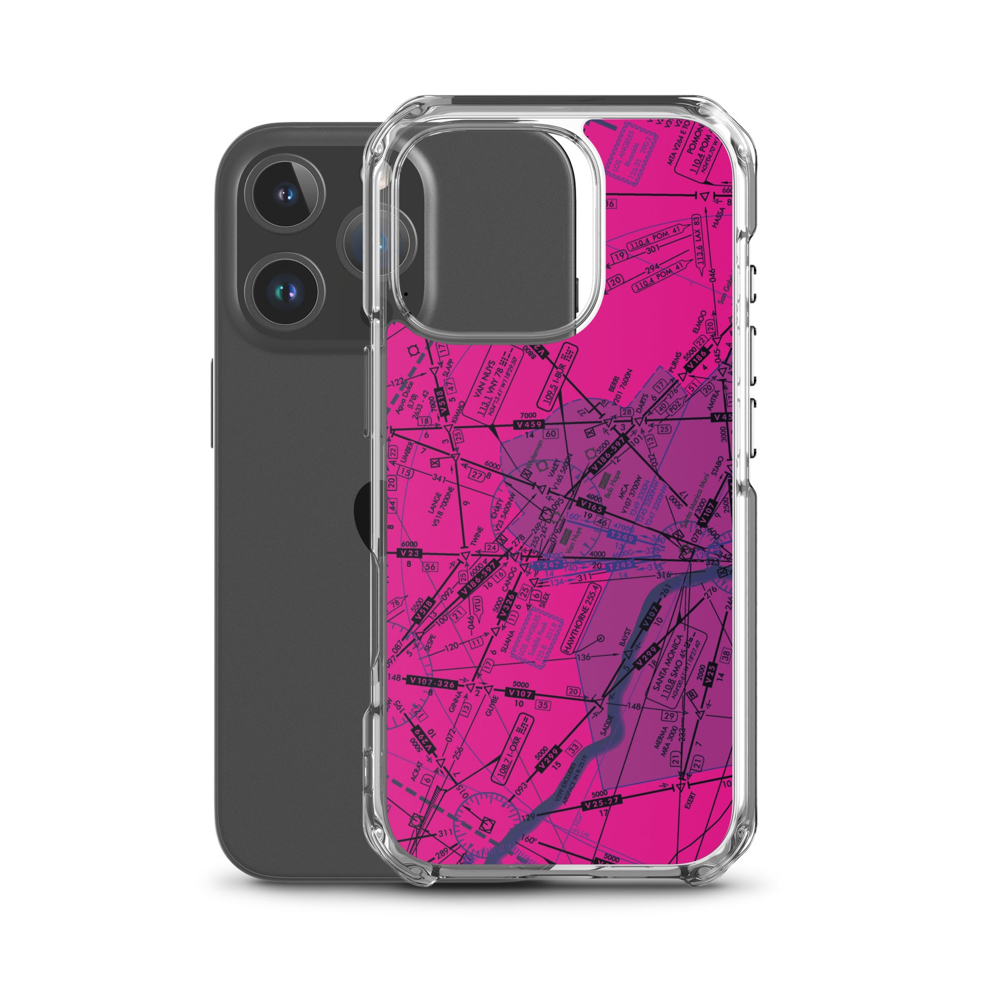 Enroute Low Altitude Chart clear case for iPhone (ELUS3/pink)