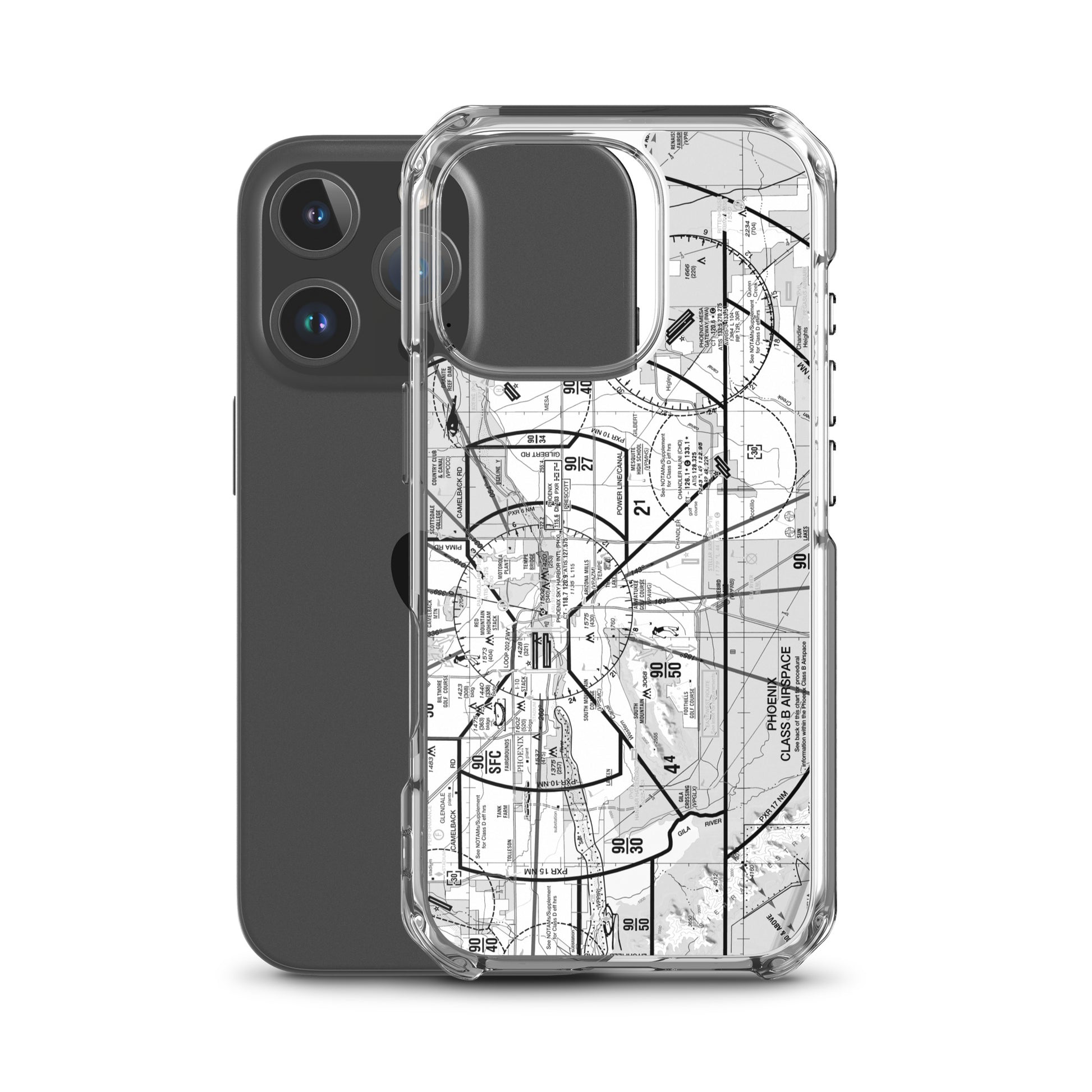 Phoenix TAC Chart clear case for iPhone (b&w)