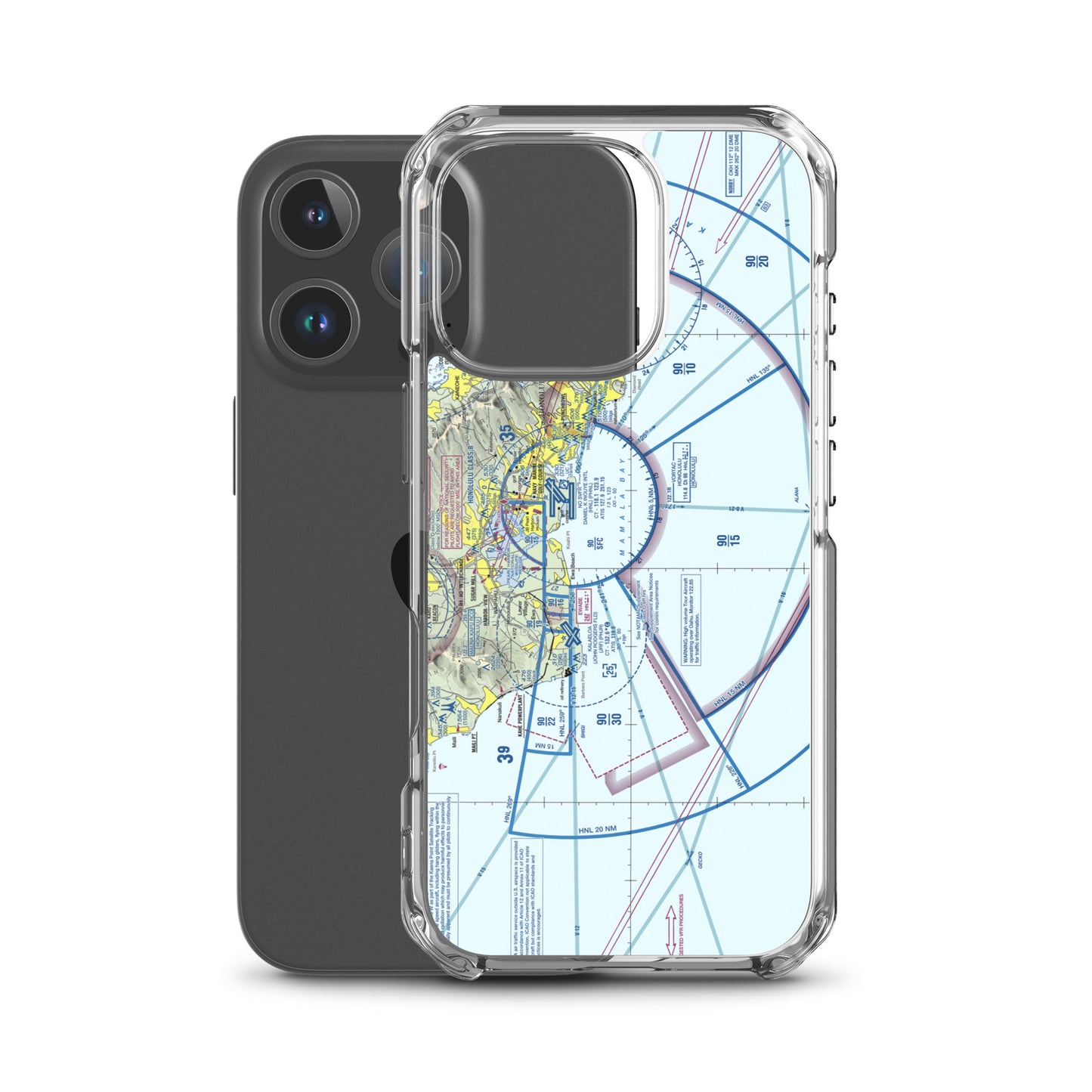 Honolulu Sectional Chart clear case for iPhone