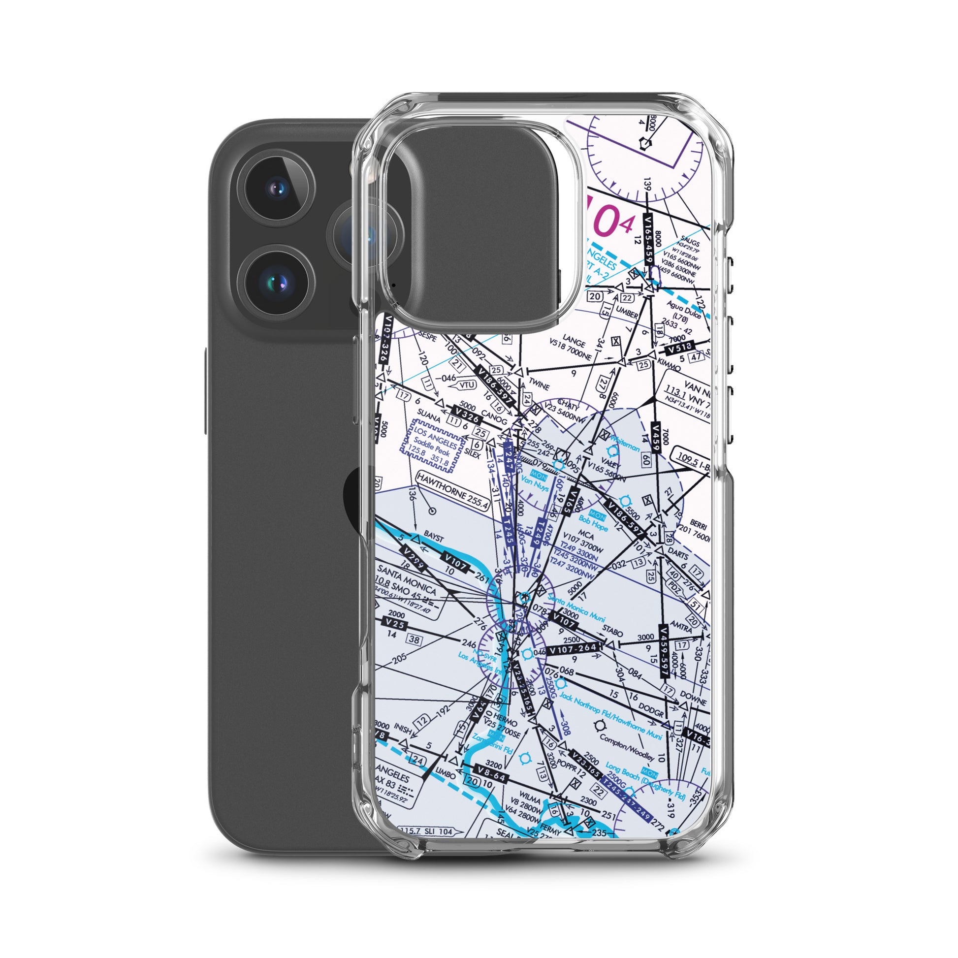 Enroute Low Altitude Chart clear case for iPhone (ELUS3/white)