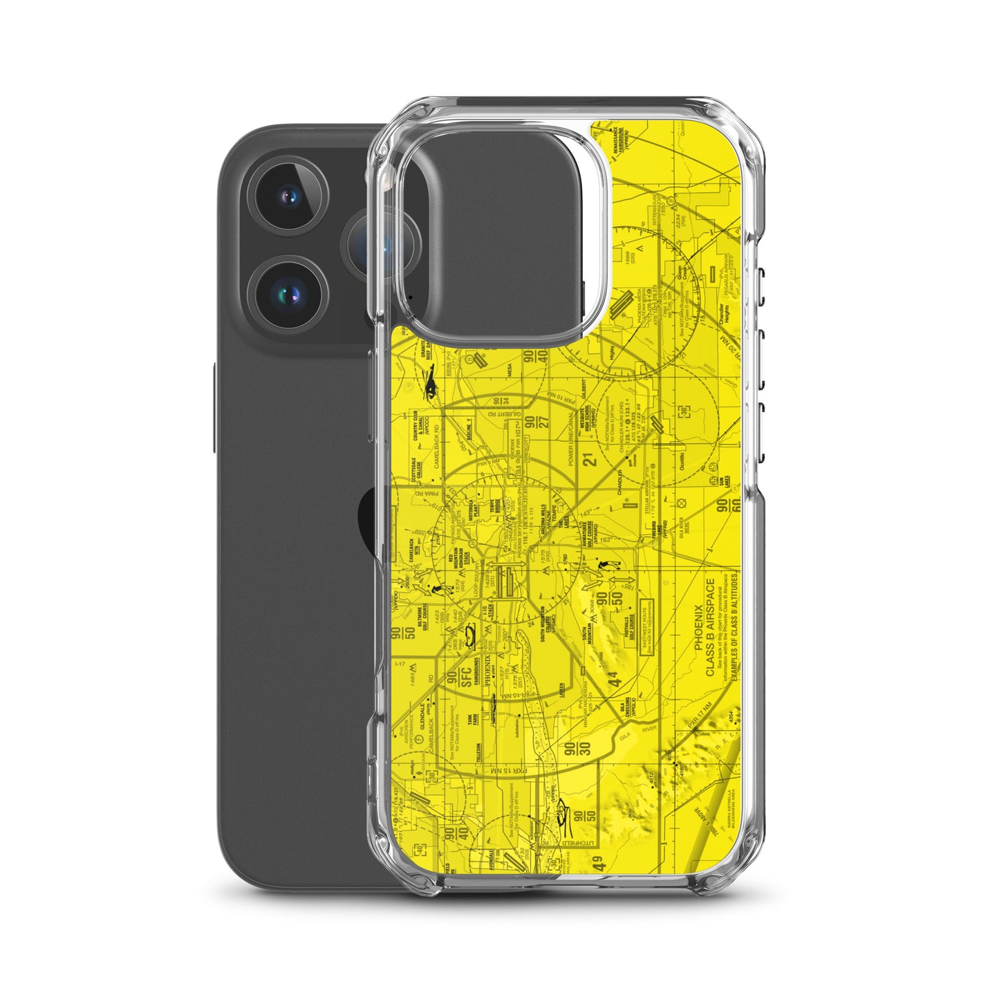 Phoenix TAC Chart clear case for iPhone (yellow)