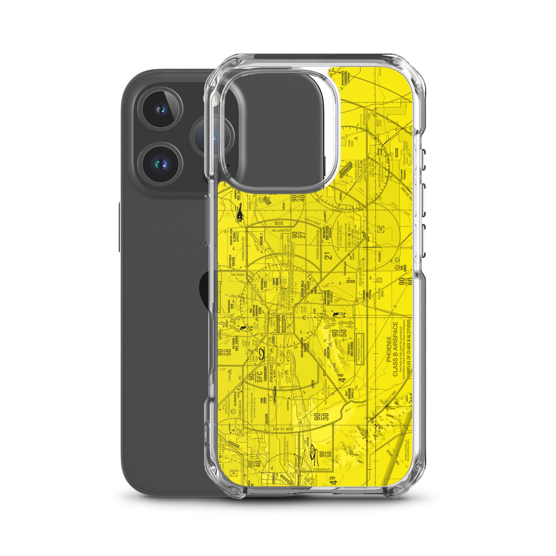 Phoenix TAC Chart clear case for iPhone (yellow)